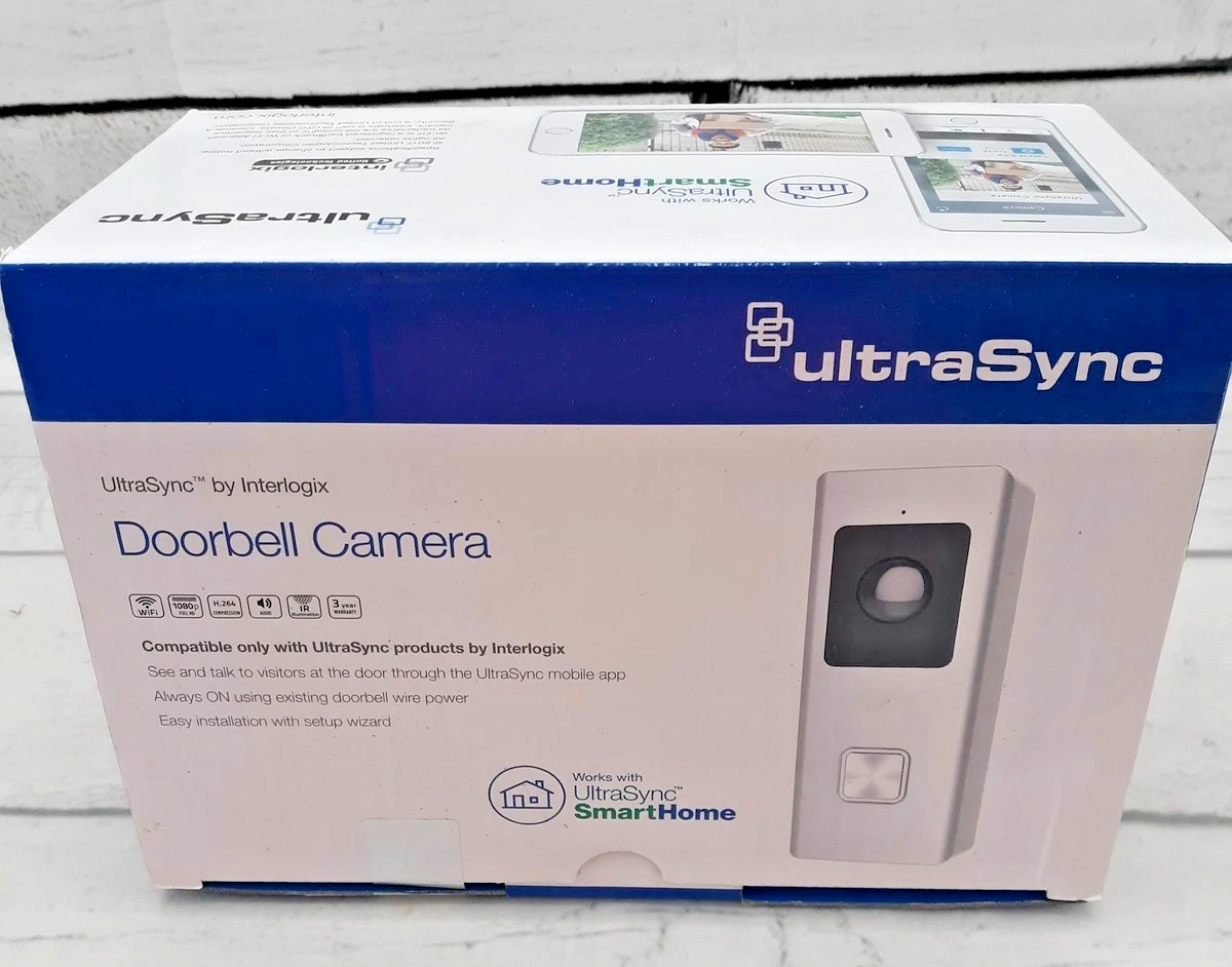 Interlogix UltraSync RS-3240 WiFi Doorbell Camera 1080p NOS Complete