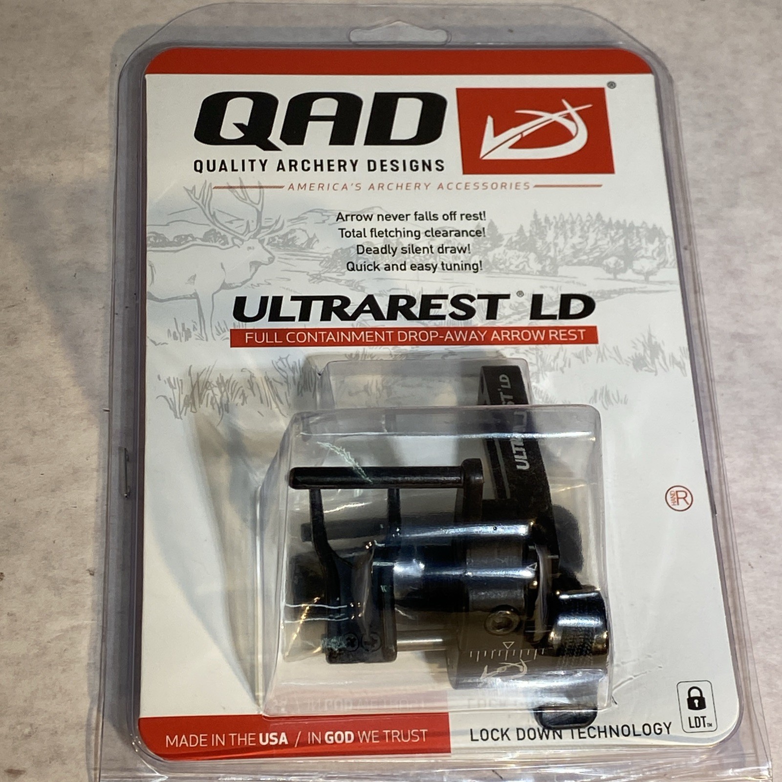 🌟🎈 QAD UltraRest LD Arrow Rest Drop-Away Right Hand - Black 1500357 ULDBK-R 🌟