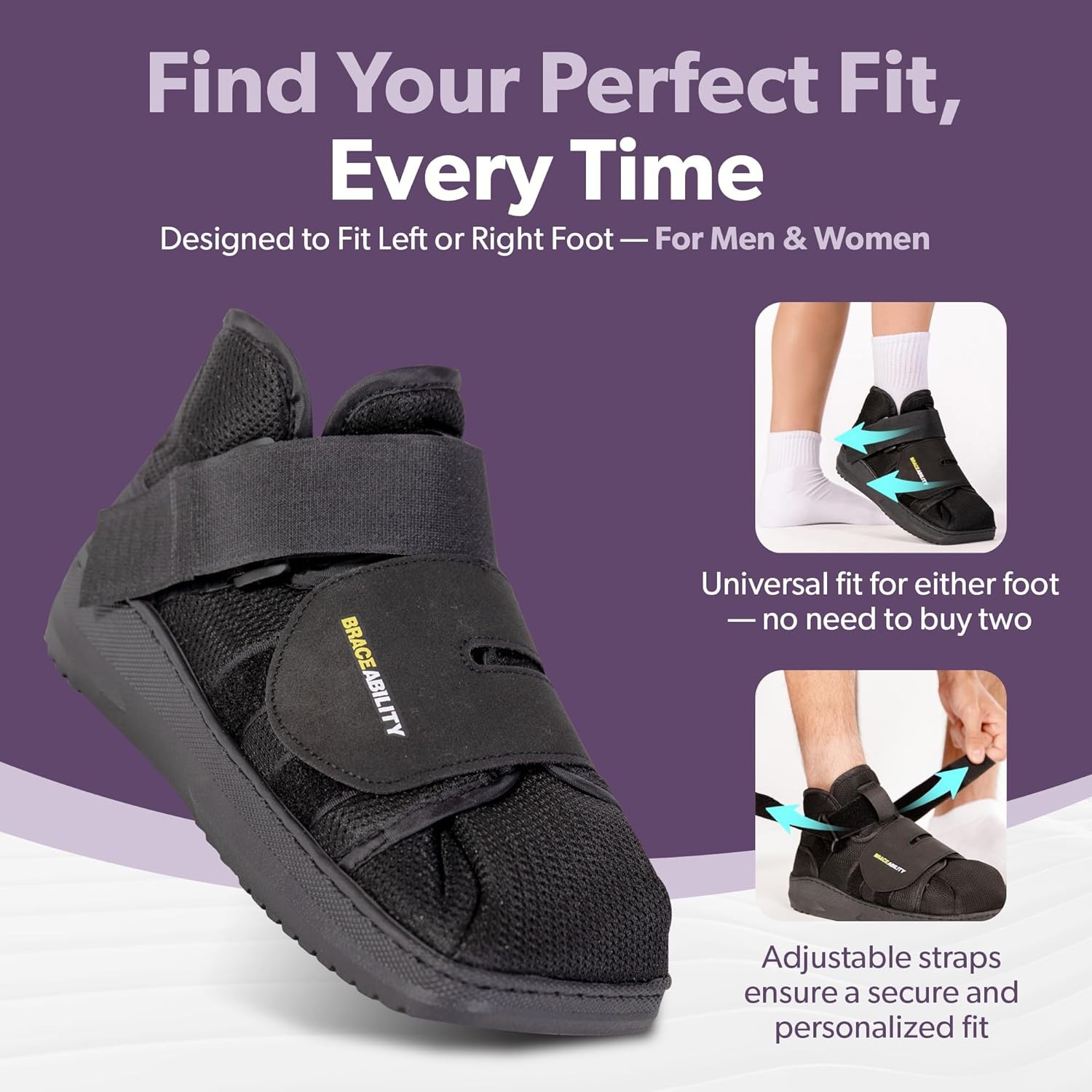 Closed Toe Medical Walking Shoe Fracture Boot Post Op Foot Brace M