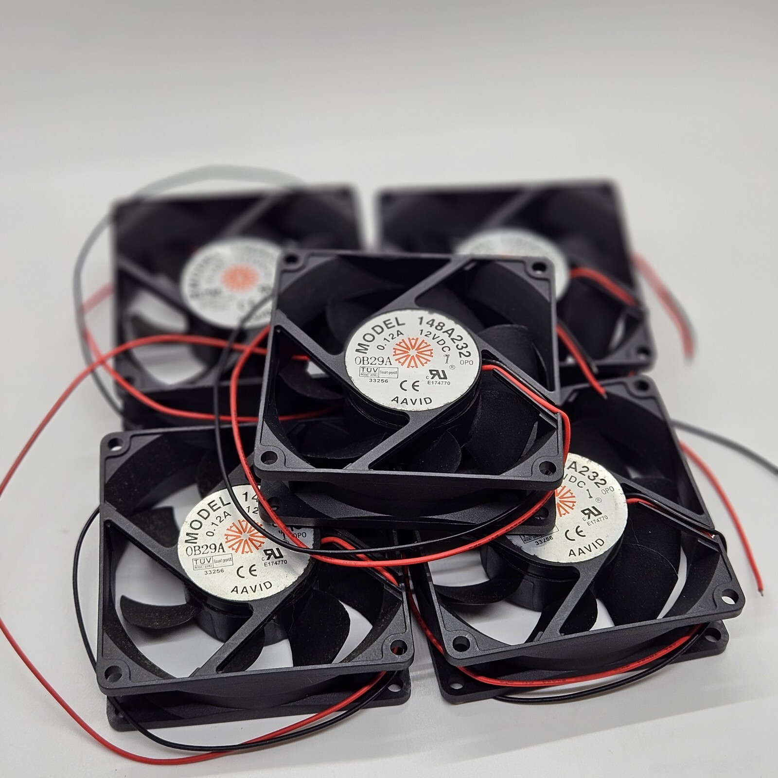 Aavid 80 mm Cooling Fan - 12 VDC Fan - MODEL 148A232 LOT OF 5