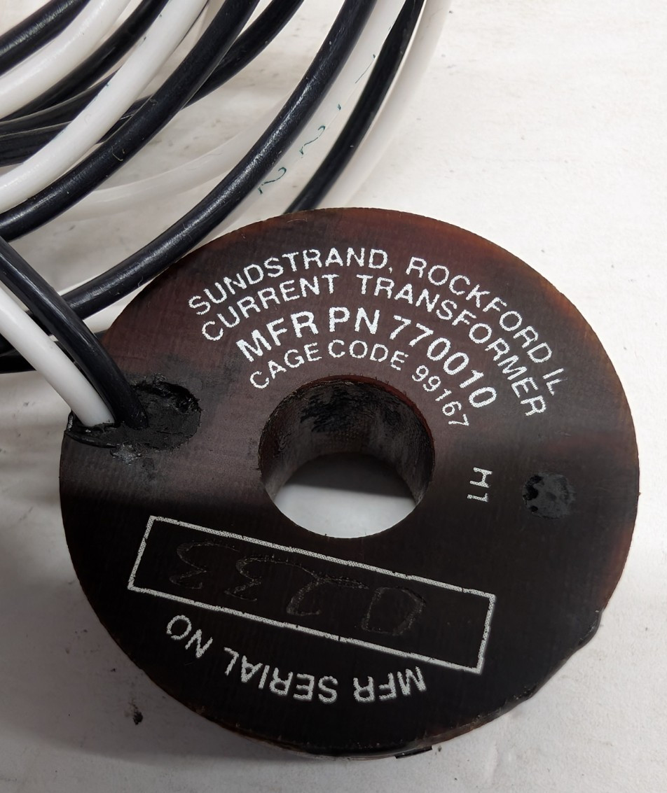 Sundstrand Rockford IL Current Transformer PN 770010 CAGE 99167 NOS
