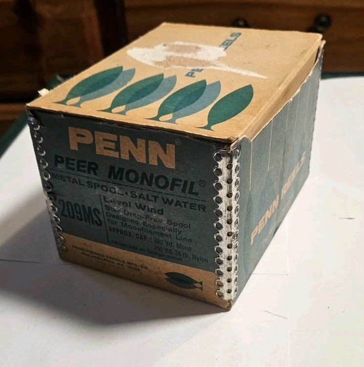 PENN REELS 209MS Level Wind Salt Water Fishing Peer Monofil Original Box USA