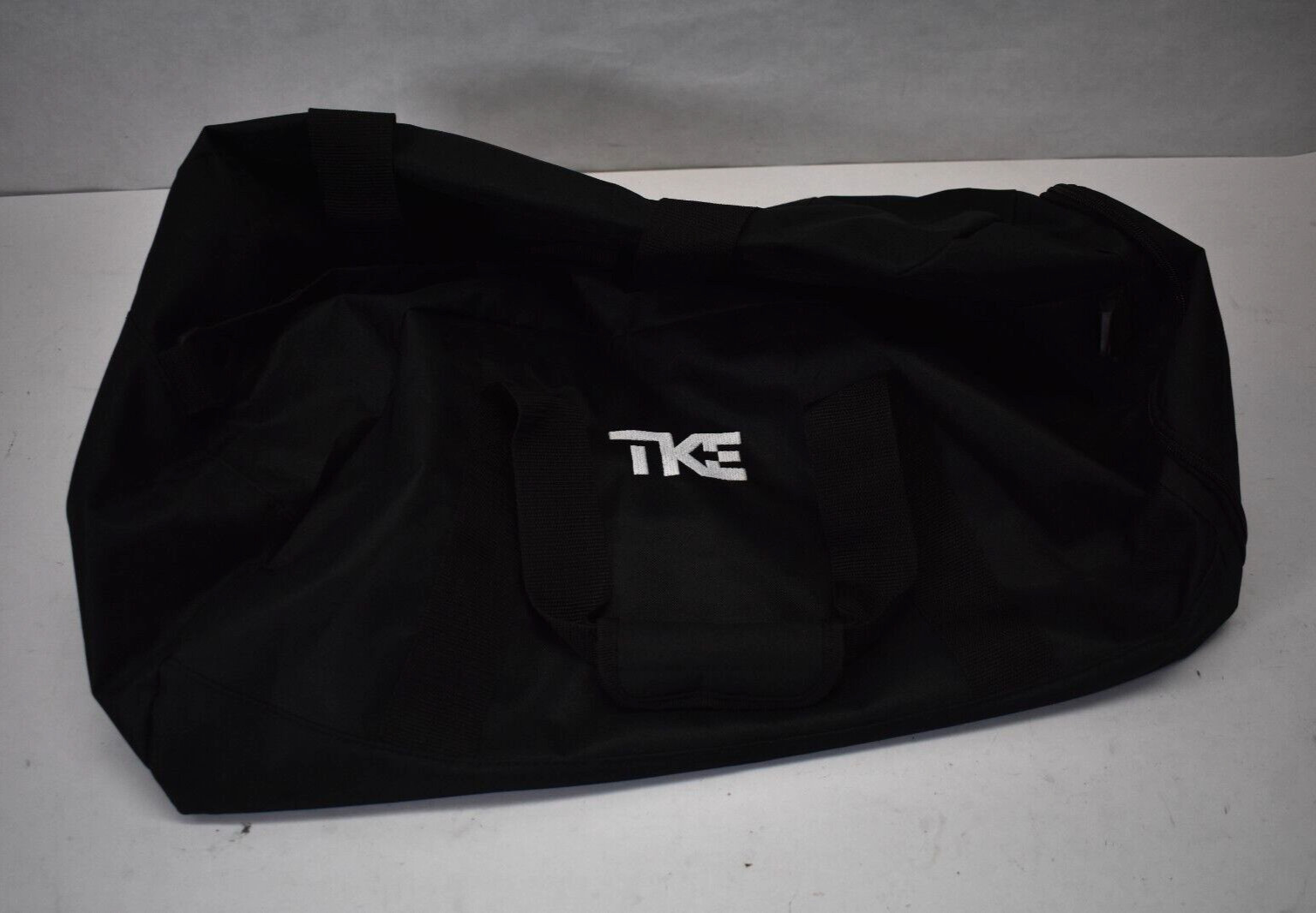 TKE Black Sports Gym Duffel Bag Storage Organizer Case Black/White Case