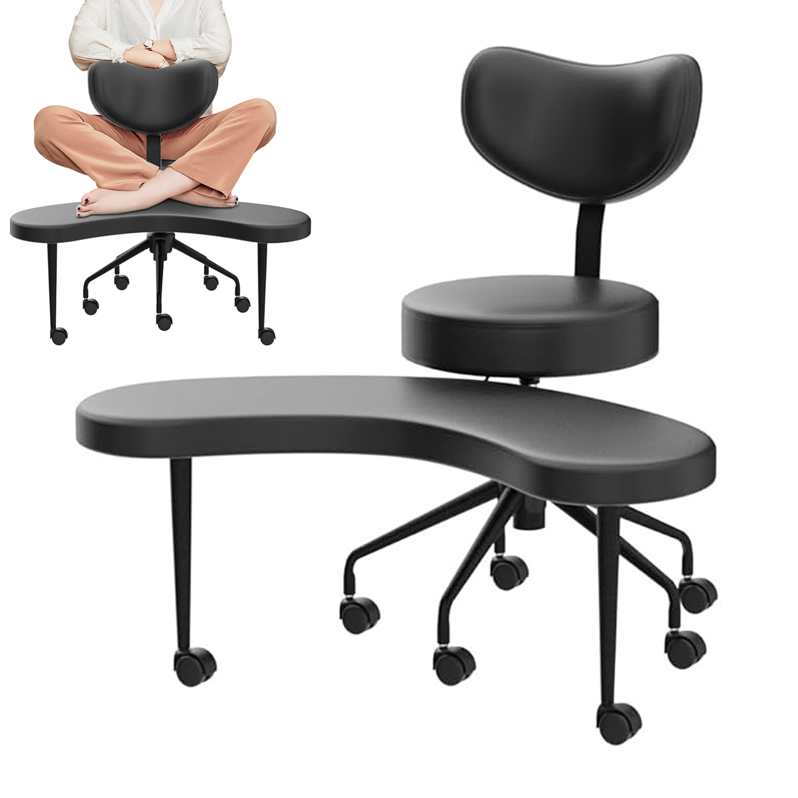 Meditation Chair, ADHD Chair, Cross Legged Office Chair with Wheels Brand New-