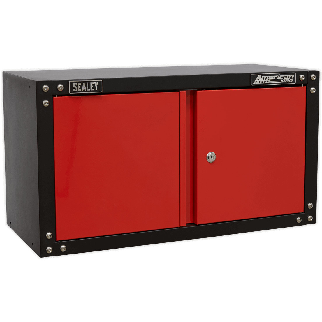 Sealey American Pro Modular 2 Door Wall Cabinet Black / Red