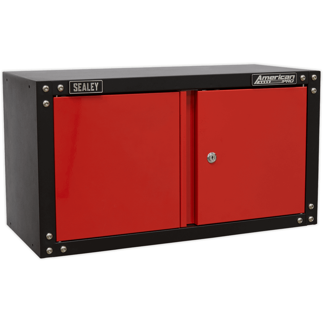 Sealey American Pro Modular 2 Door Wall Cabinet Black / Red