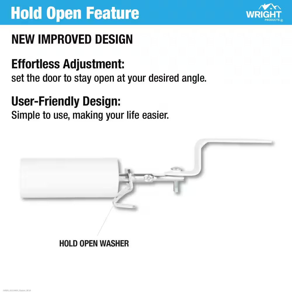 Pneumatic Closer W/ TS, Standard Duty, White