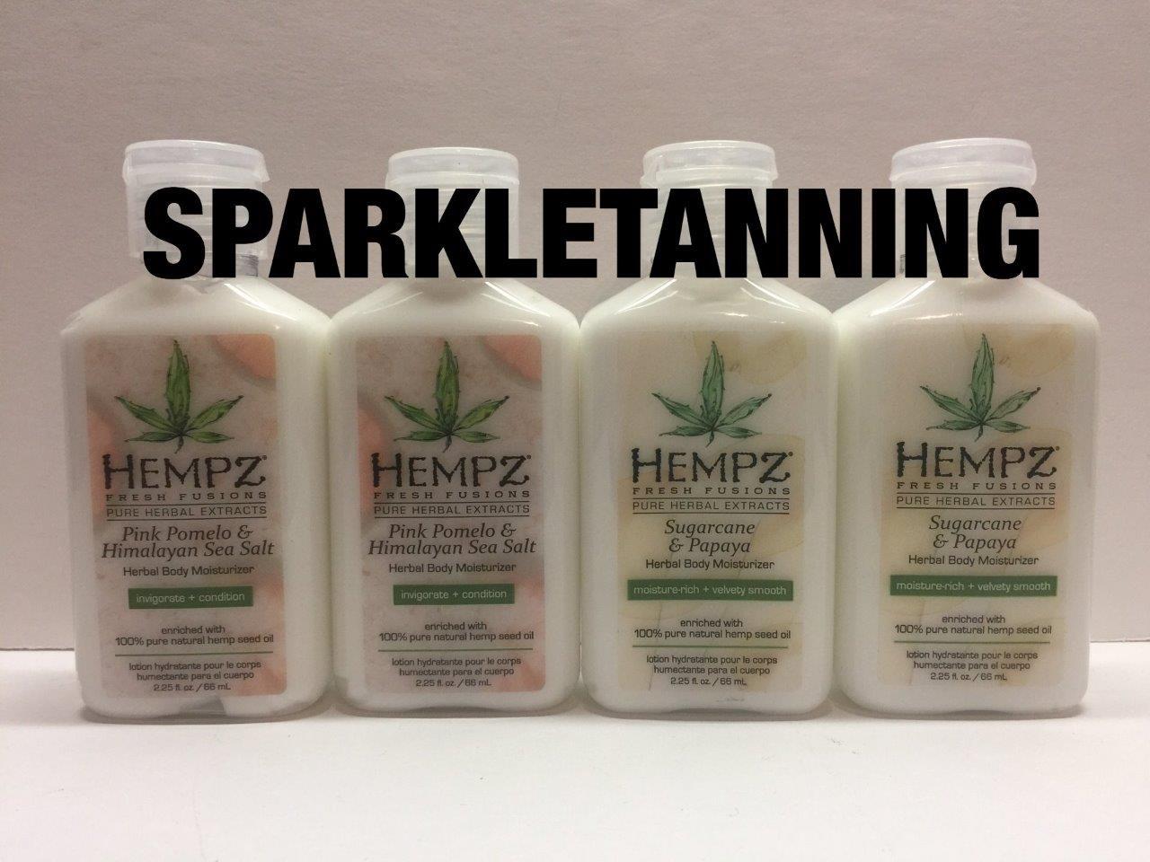 Hempz NEW SCENTS Pink Pomelo & Sugarcane Papaya Herbal Hemp Moisturizer LOT of 4