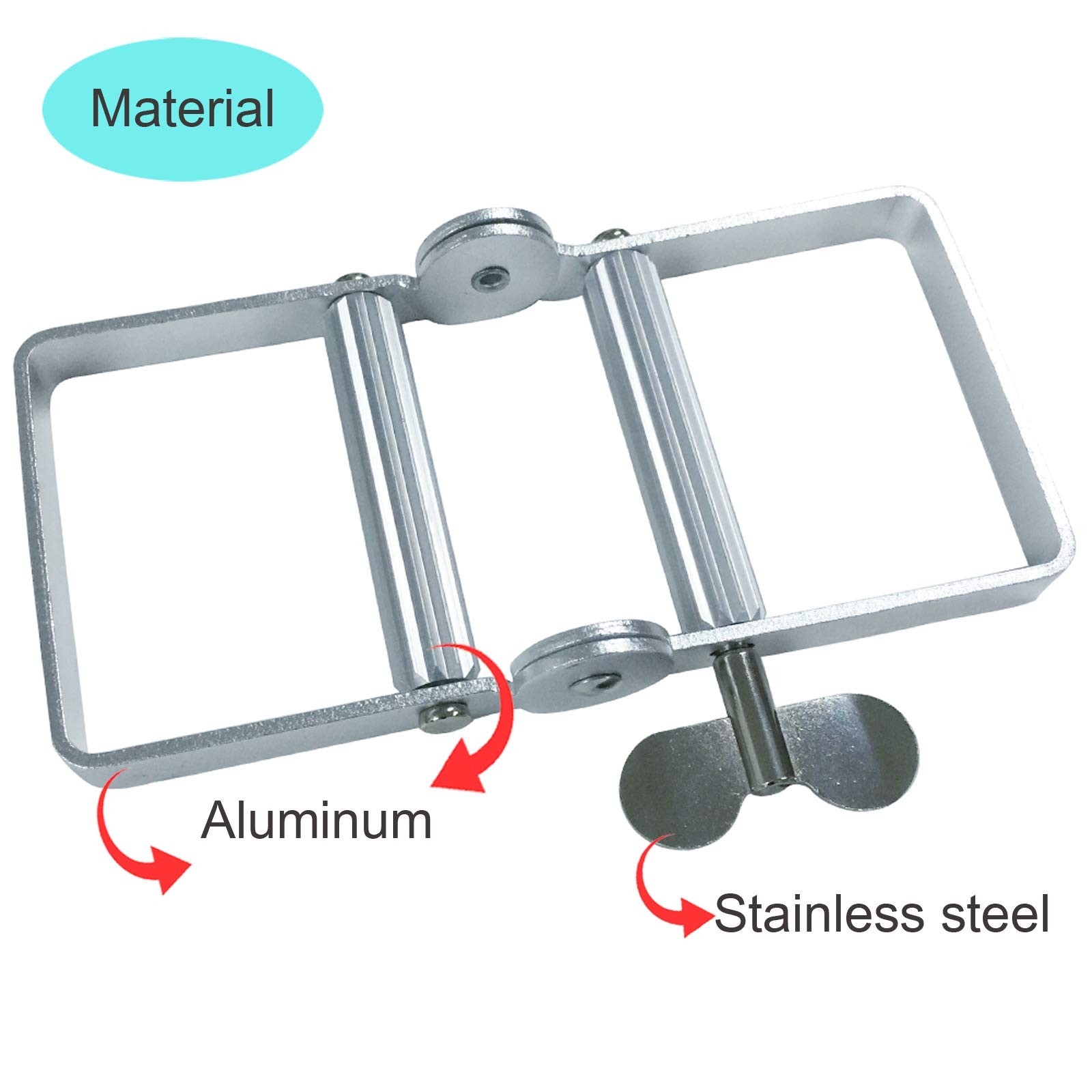 Toothpaste Squeezer, Metal Tube 1 Count (Pack of 1), Silver