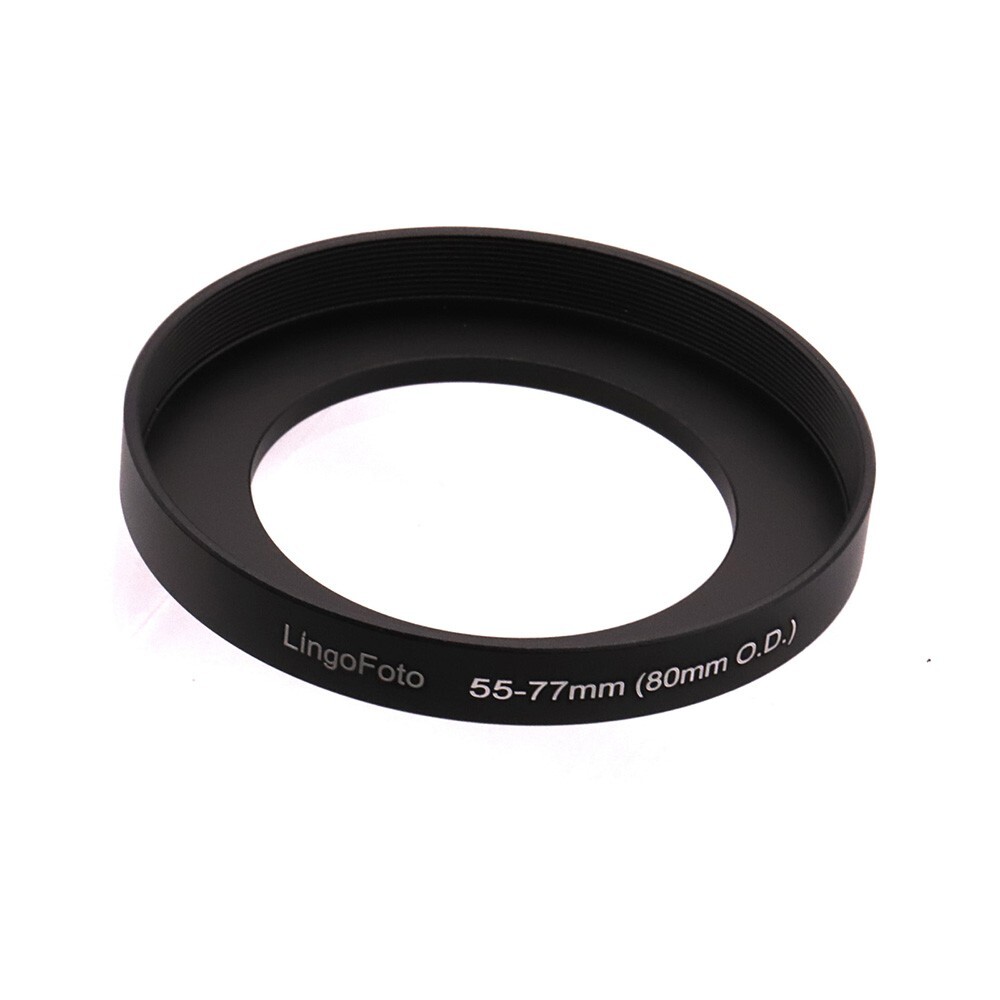 Metal Step Up Ring 55-77mm To 80mm O.D. Matte Box For 77mm Lens Filter
