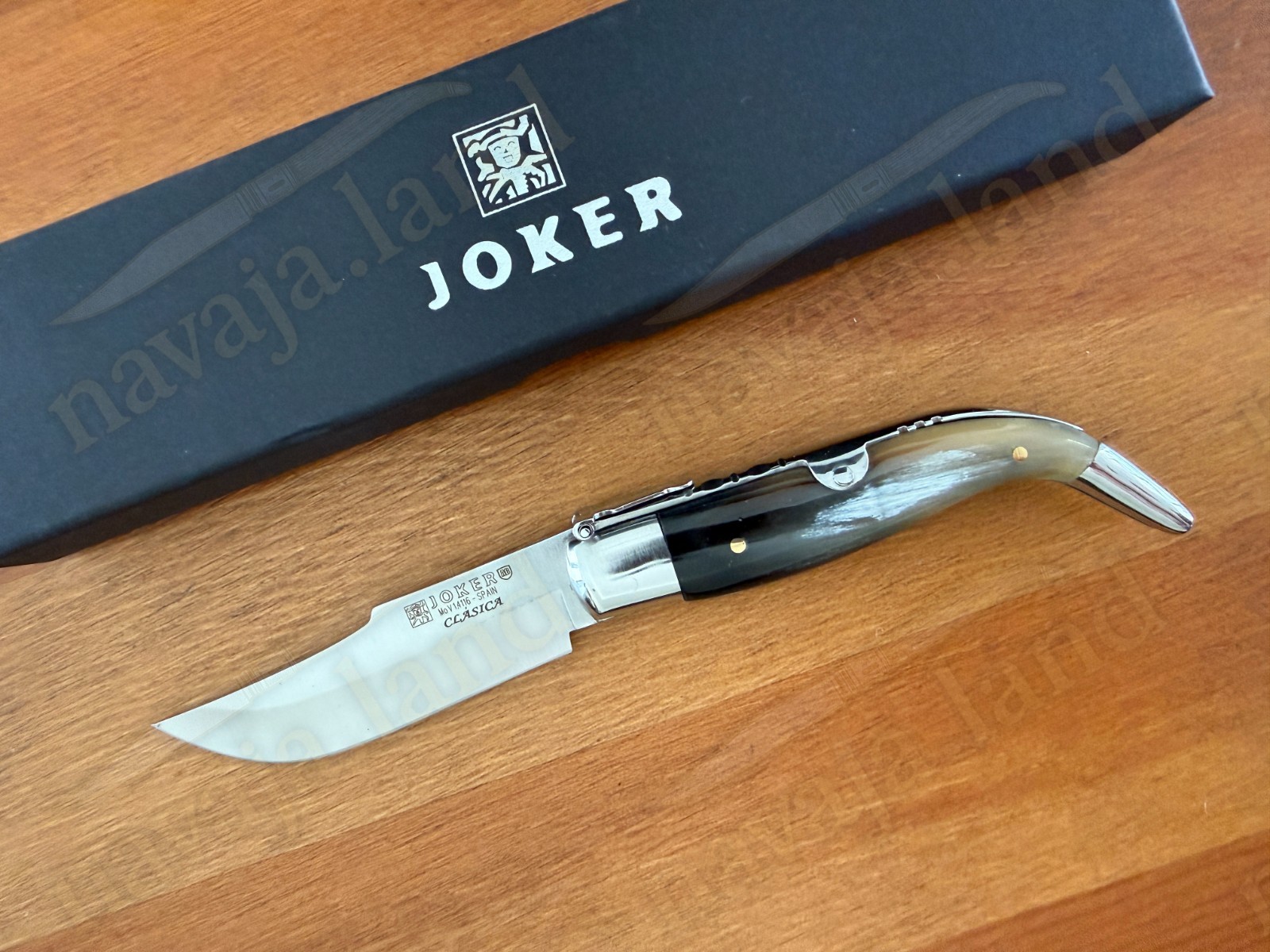 3.2” Joker Clásica Folding Knife Bull Horn Handle MOVA 1.4116 Stainless Steel