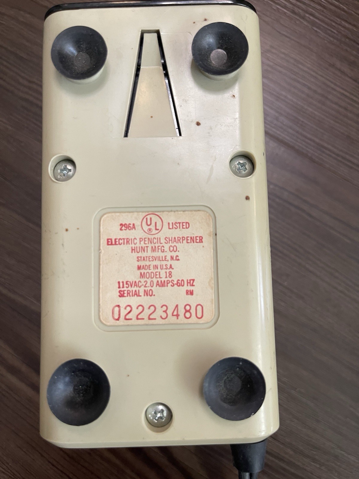 Boston Electric Pencil Sharpener Model 18 Vintage Tested/Working