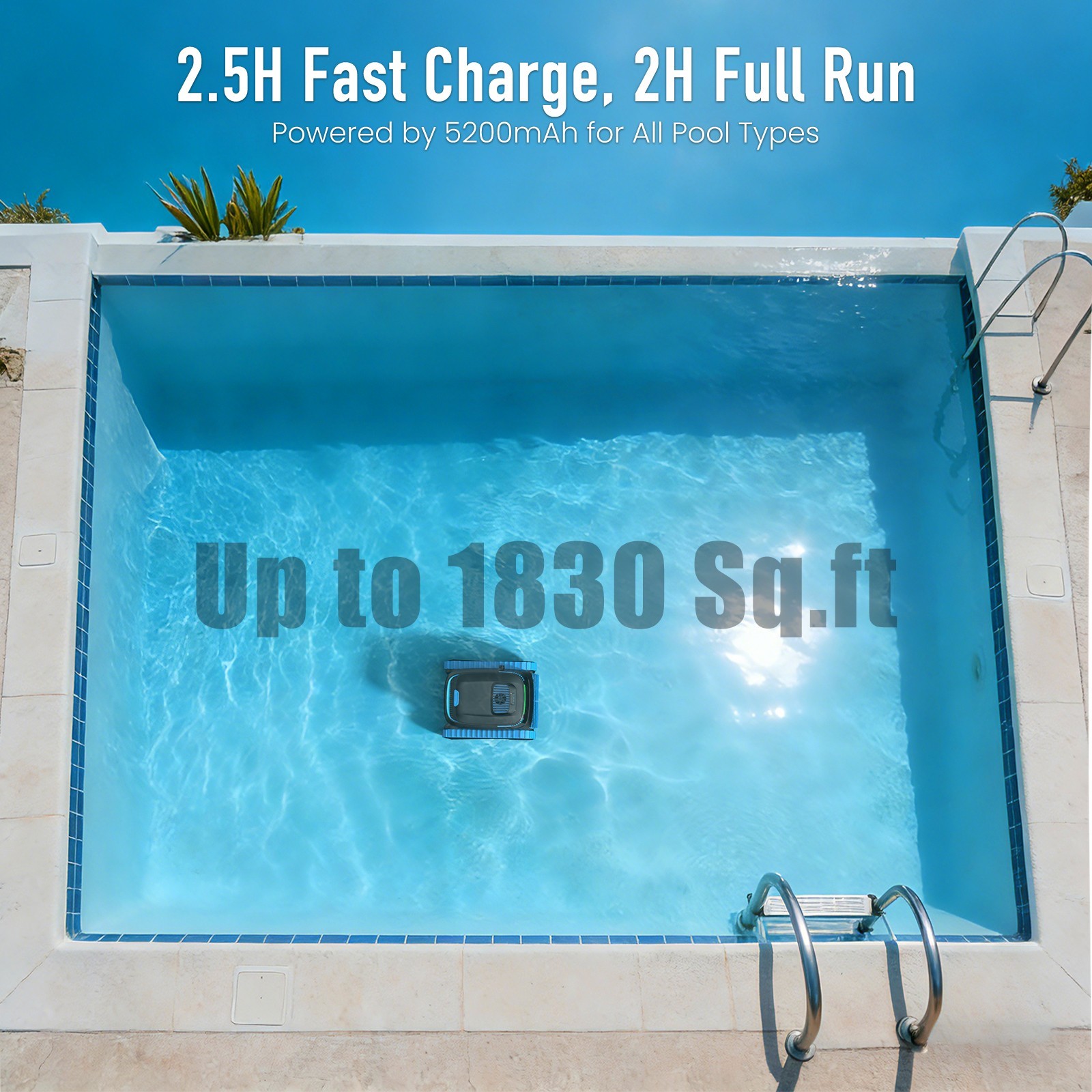 AIRROBO CP40 Automatic Robot Pool Cleaner Robotic Vacuum Inground Pool Smart APP
