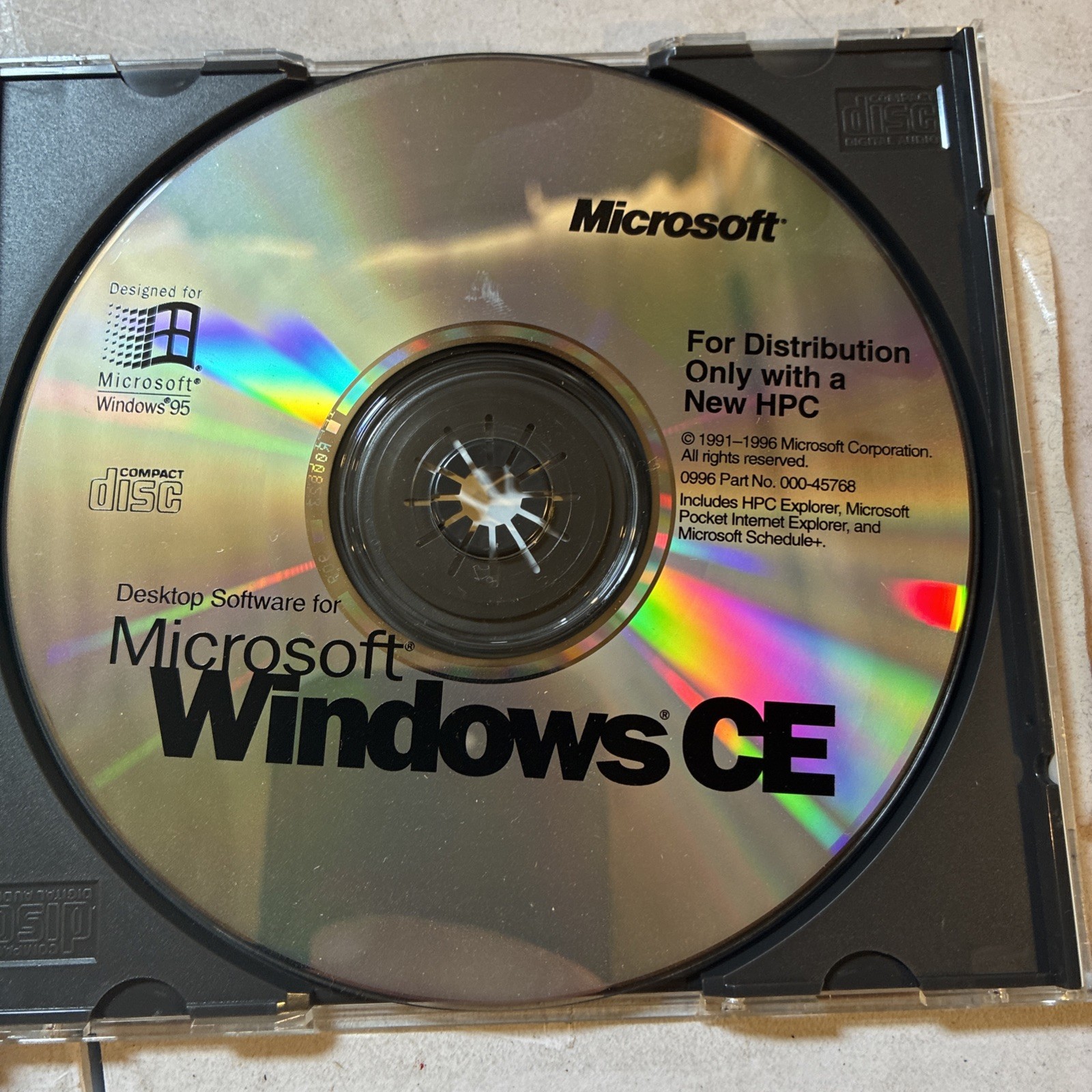 MICROSOFT WINDOWS CE Desktop Software Services 91-96