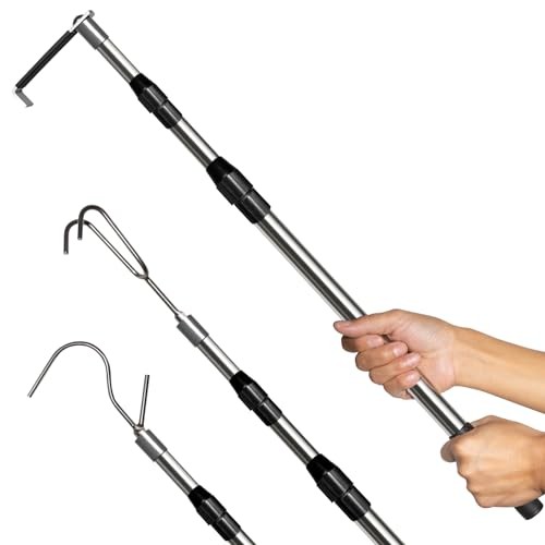 Truck Cargo Grabber - 6.3 Ft Heavy Duty Truck Bed Grabber Tool Black