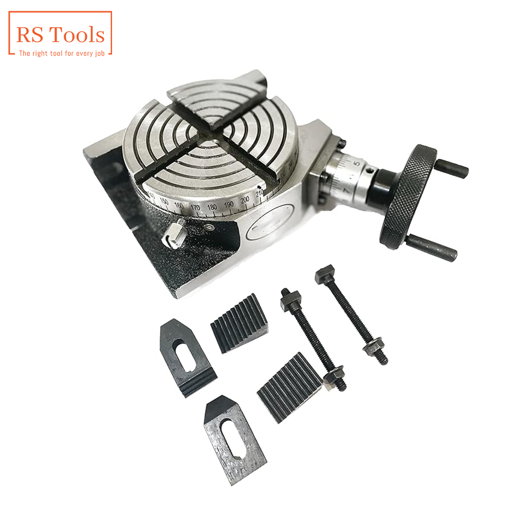 4" Inch Rotary Table Horizontal And Vertical Precision With Clamping kit USA