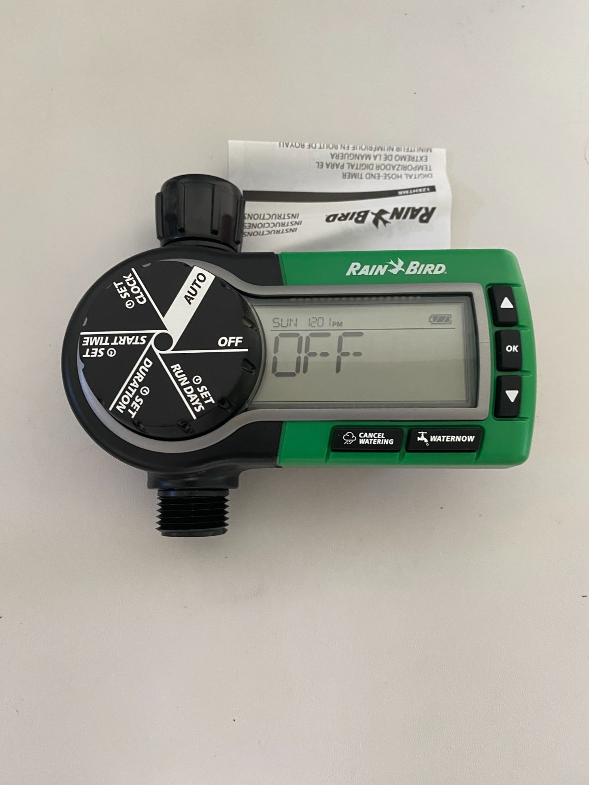 Rain Bird 1ZEHTMR Easy-to-Program Hose End Sprinkler Timer Digital Automatic Wat