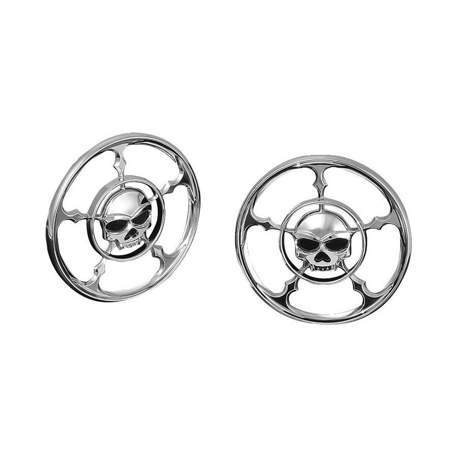 Kuryakyn Speaker Grilles - Chrome, Zombie 3787