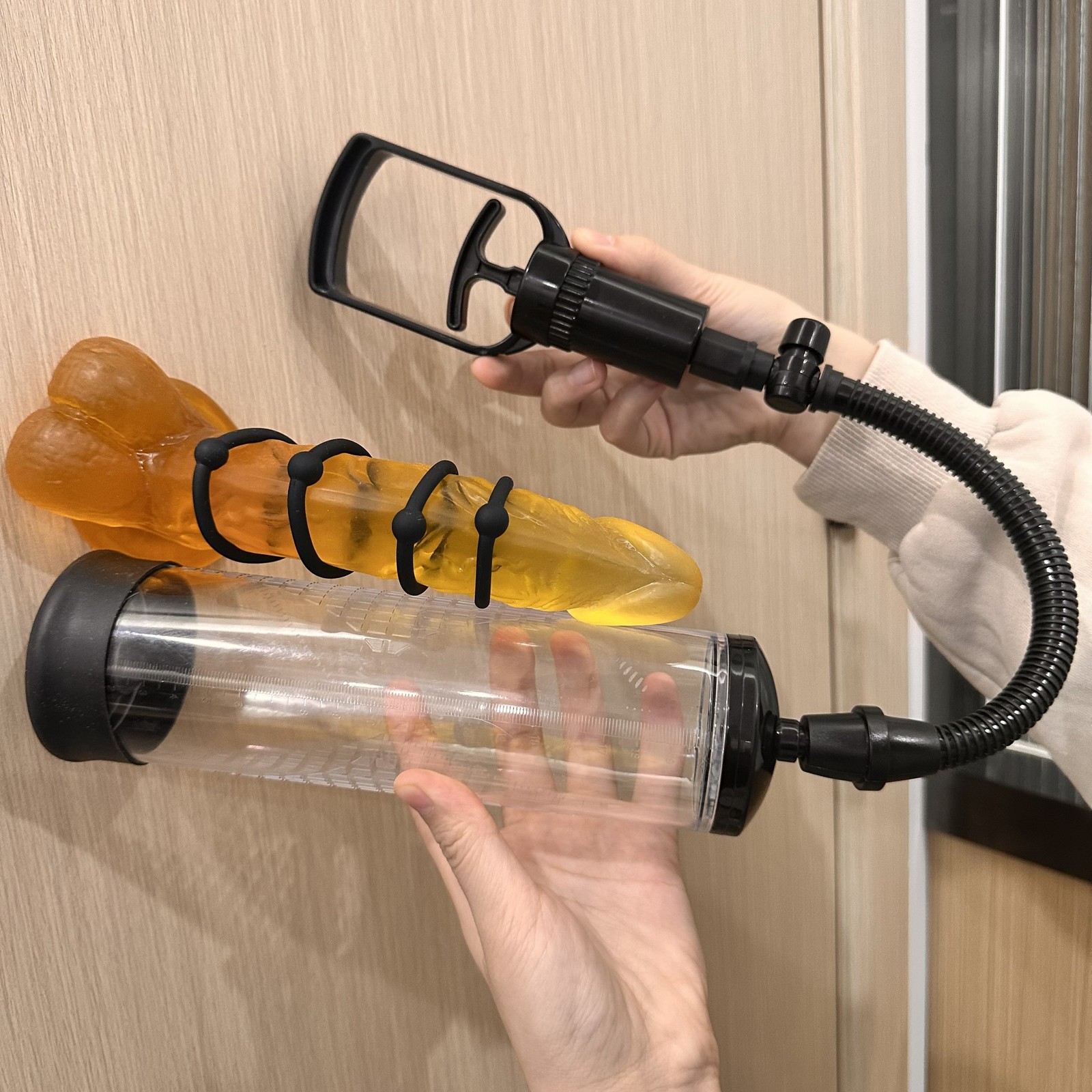 Vacuum Penis Pump for Male ED Enhancement Cock Rings Penis Growth Enlarger BG