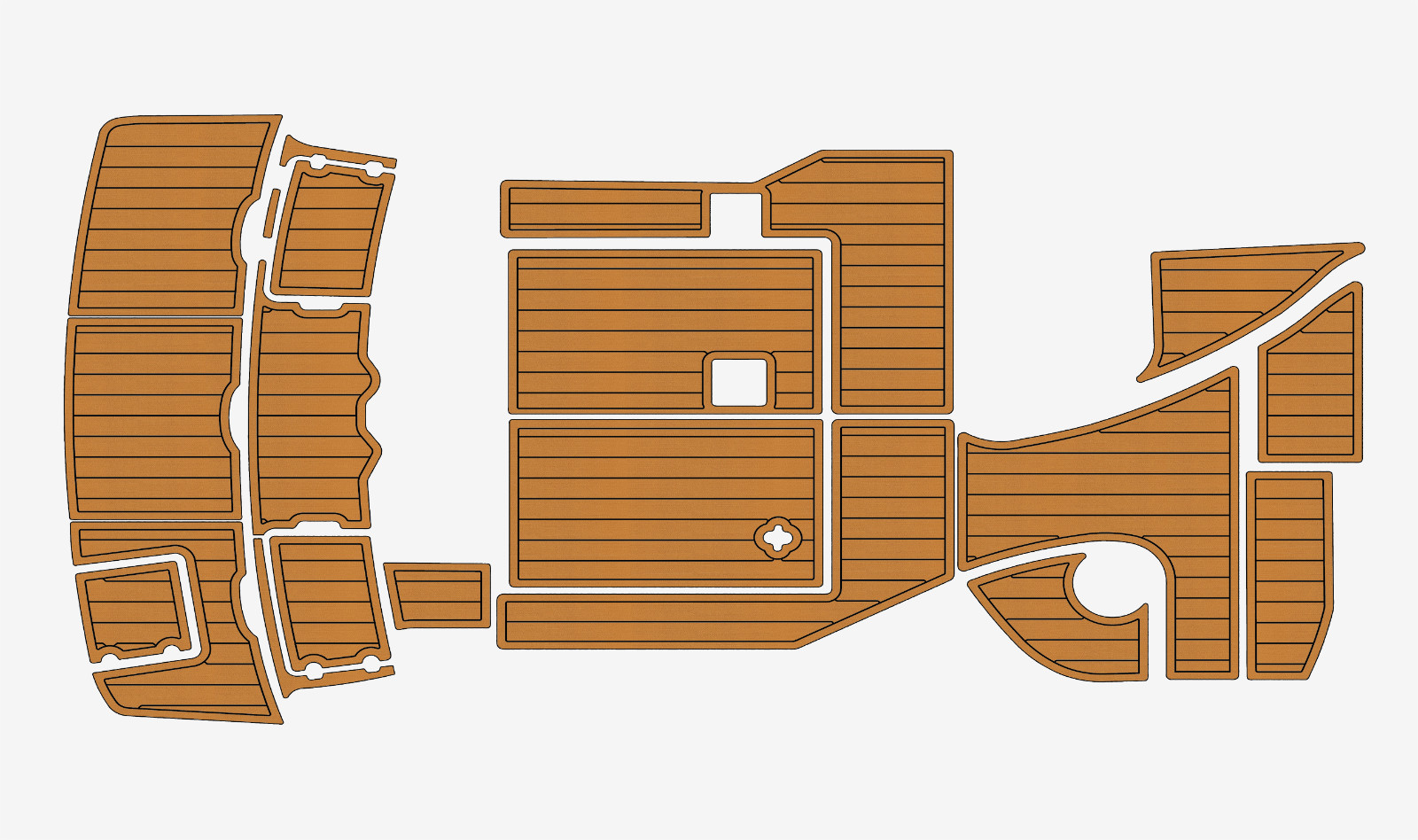 1997-2005 Chaparral 260 Signature Anti-slip Custom EVA teak marine deck flooring