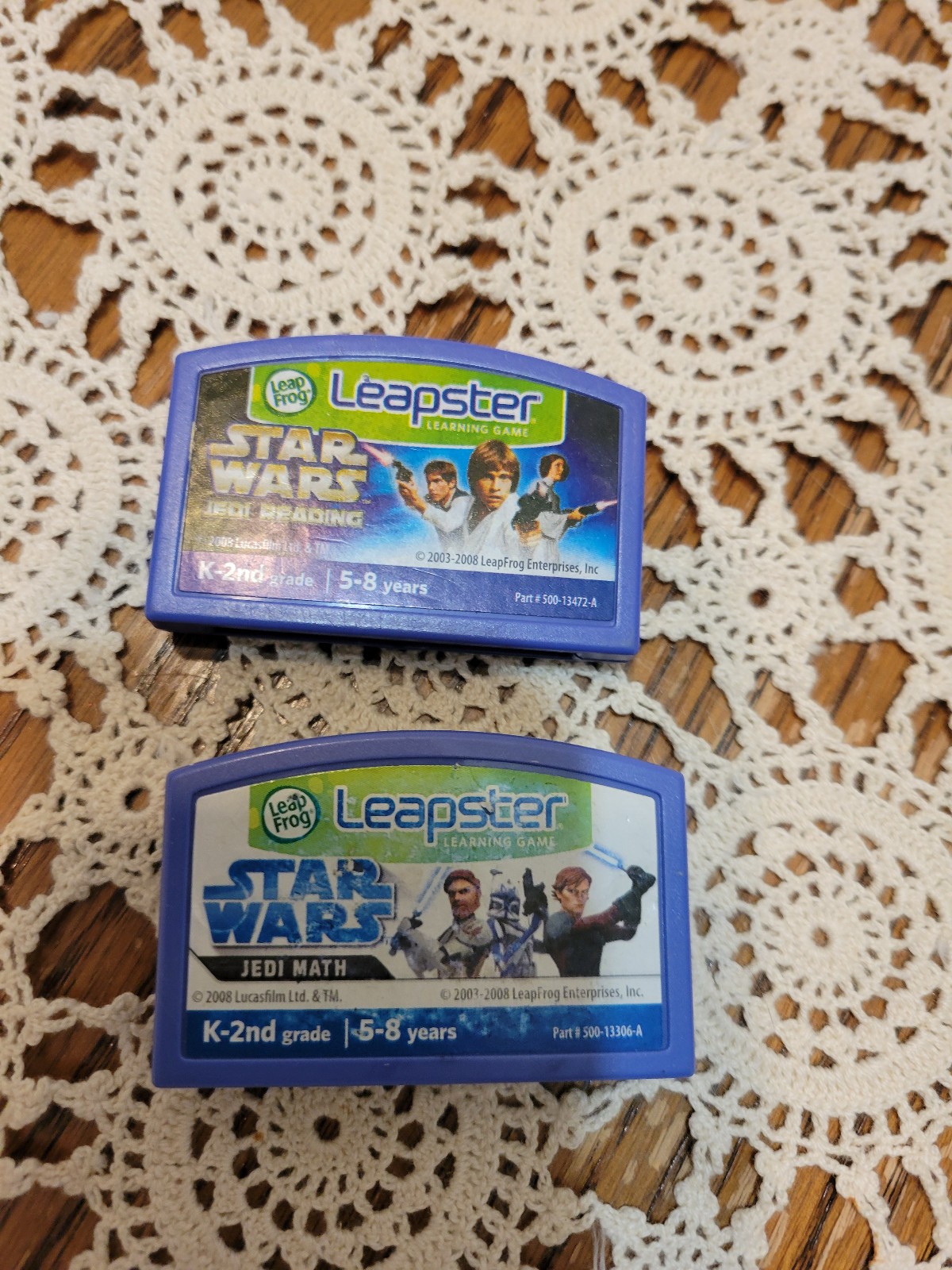 Leap Frog Leapster Lot of 2 STAR WARS Learning Game Cartridges
