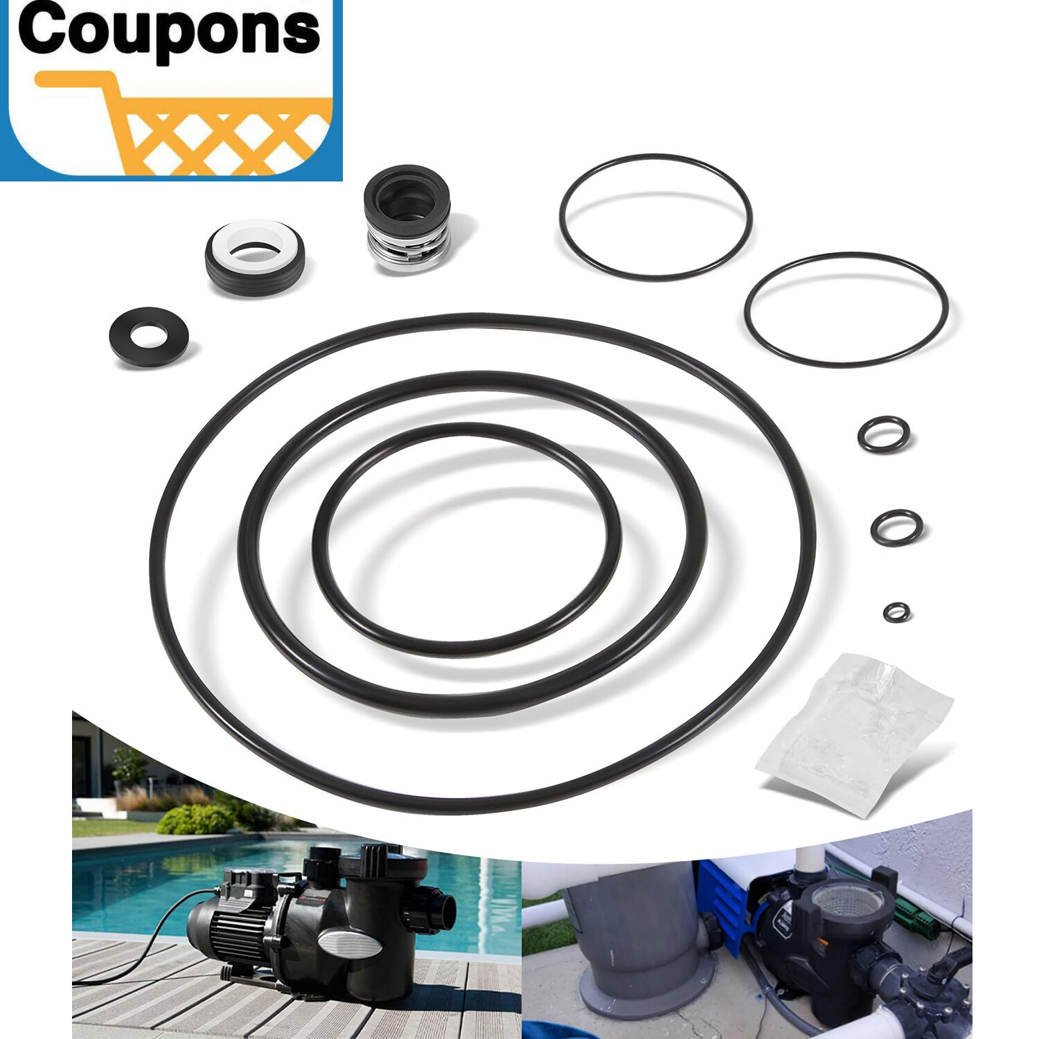 Pool Pump O-Ring Rebuild Repair Kit For Jandy Zodiac FHPF FHPM FloPro VS FloPro