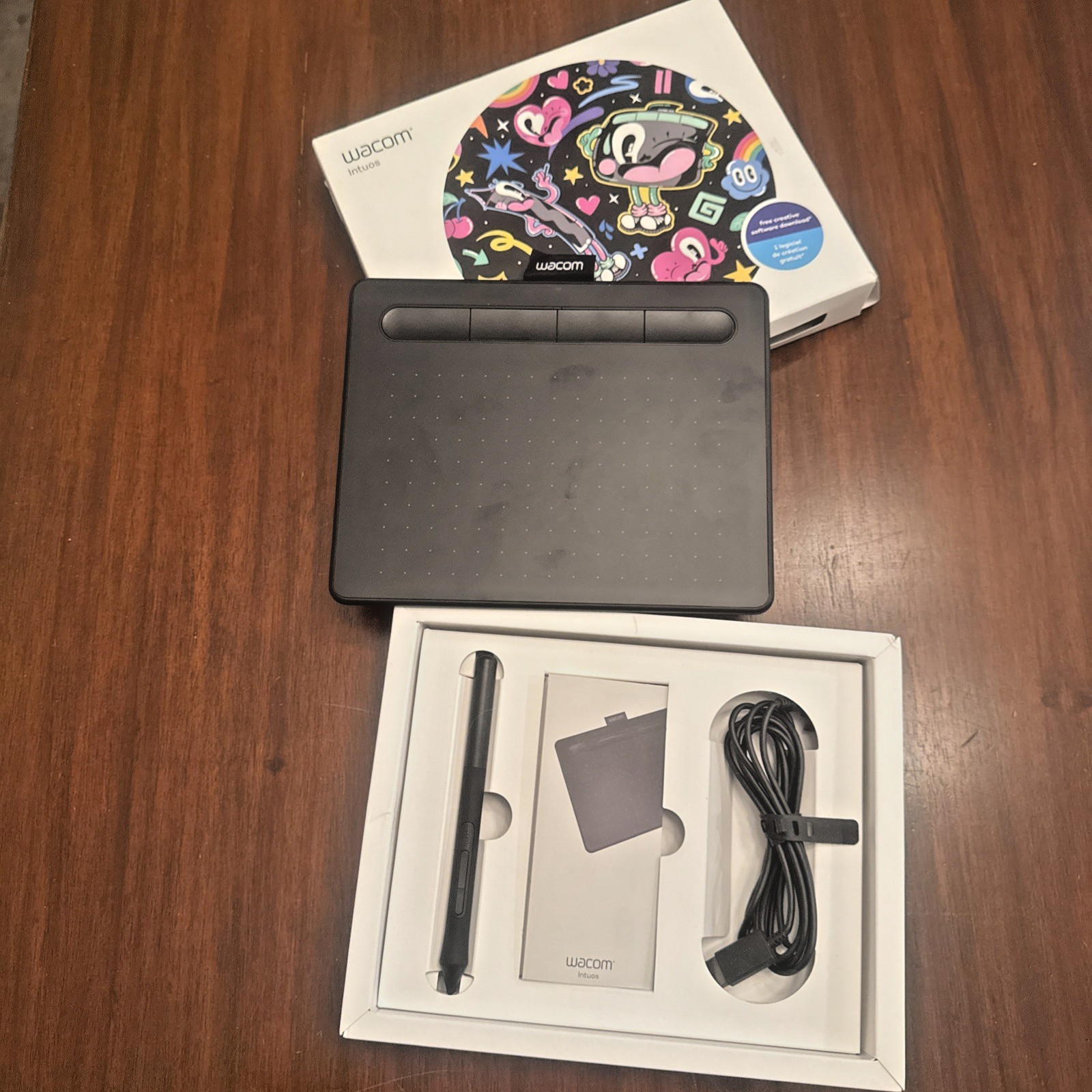 Wacom Intuos Small Graphics Drawing Tablet with Pen Stylus & USB Cable CTL-4100