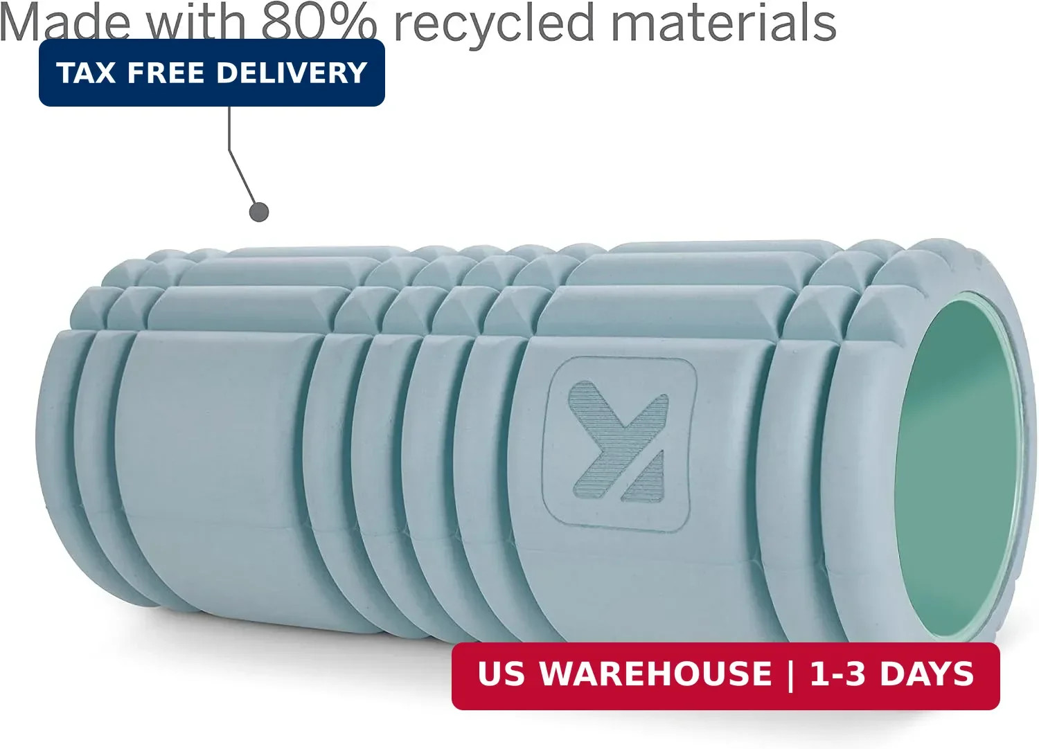 Performance Therapy Grid Patented Multi-Density Foam Massage Roller (80% Recycle