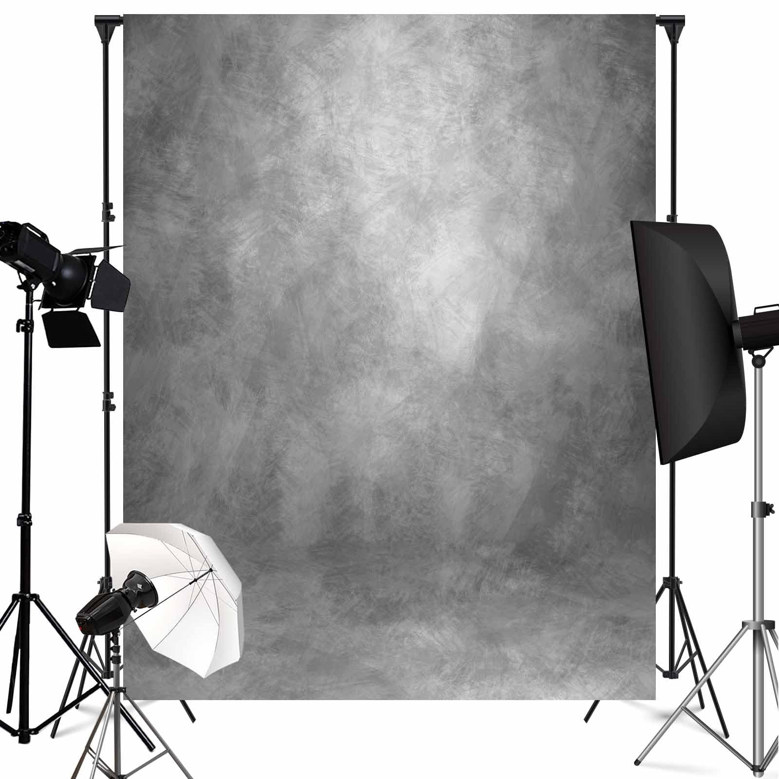 Naykaly 8X10Ft Light Grey Backdrop Abstract Photography Backdrop For
