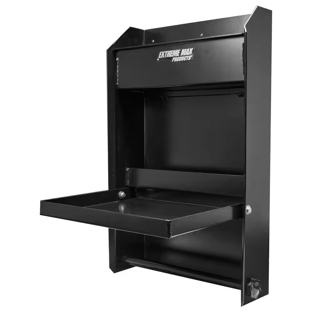 ExtremeMax Paper Towel Rack Organizer/Enclosed Race Trailer Garage Storage Black