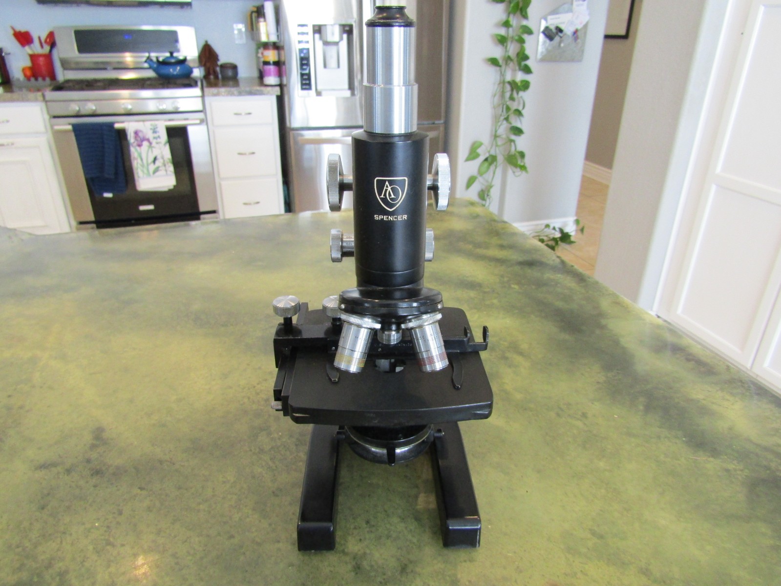 Vintage Rare AO American Optical Spencer Brite-Line Haemacytometer Microscope