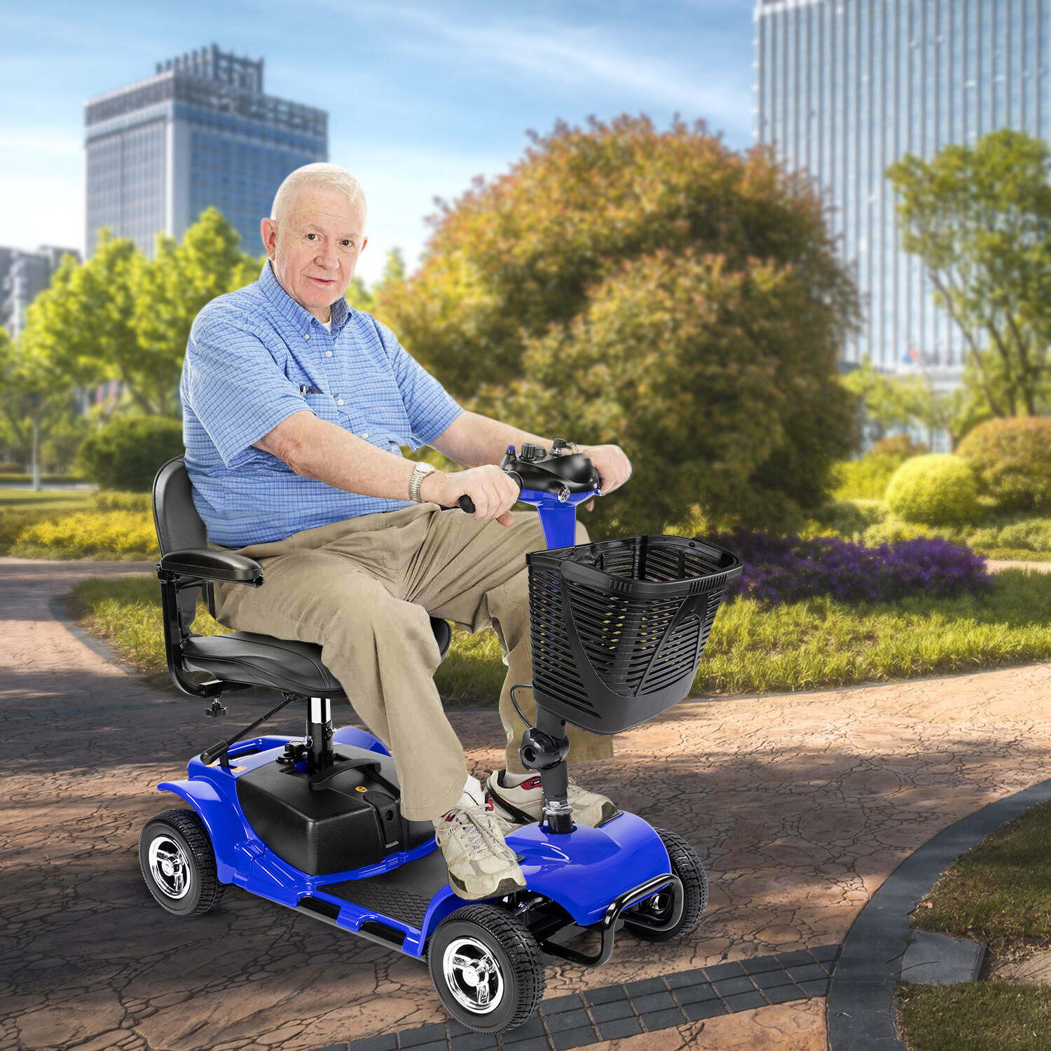 4 Wheels Mobility Scooter Power Heavy Duty Electric Wheelchairs For All Terrain