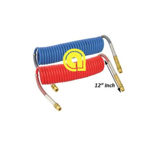 Air Brake Hose 12 ft. Coiled Nylon Tubing Assembly Red and Blue Set Ref: 81-0012