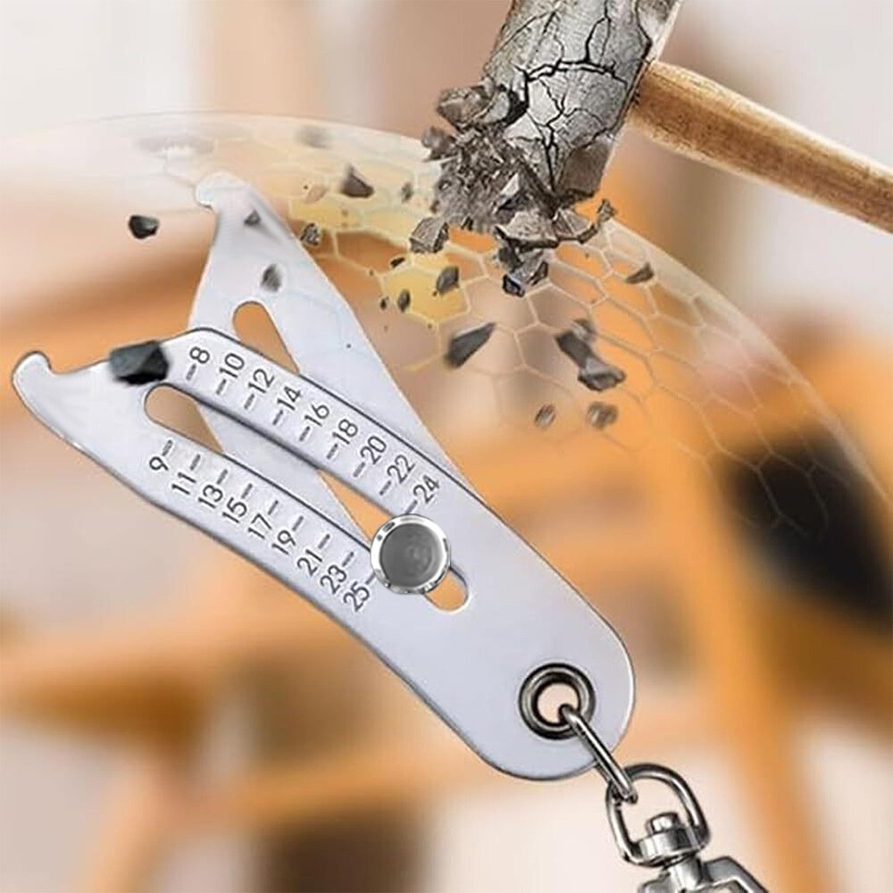 Portable Precise Thread Size Checker Keychain Bolt Size Checker Keychain Manual