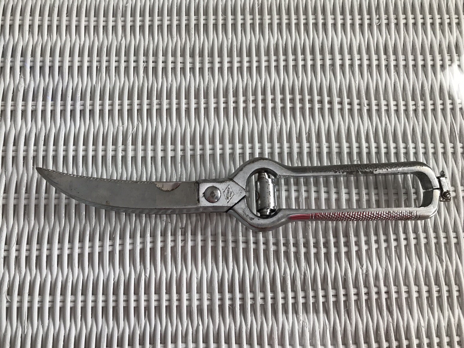 Vintage Chrome Poultry Scissors Shears Betakut Italy Hot Dropped Forged Steel