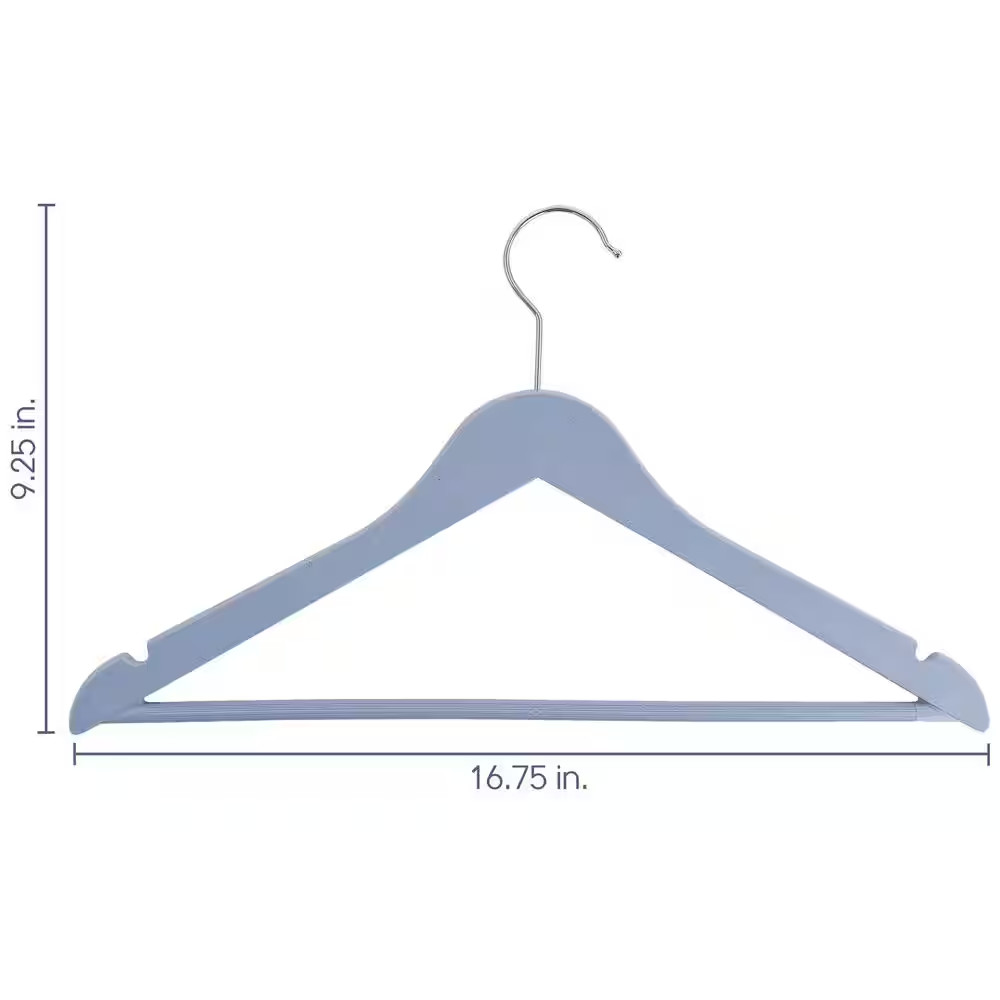 Eco Friendly Coat Hangers in Blue 20 Piece