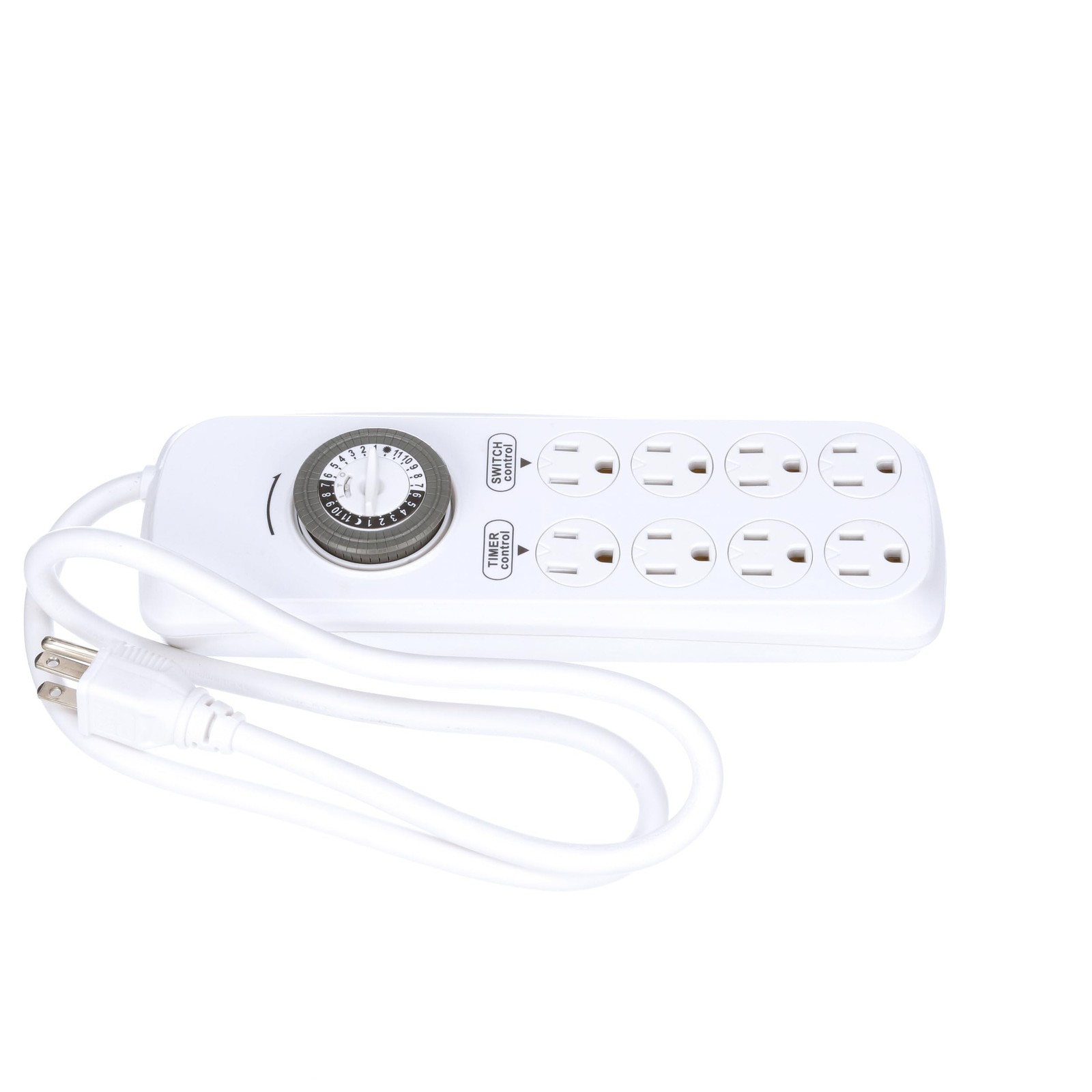 22575wd Indoor 8outlet Power Strip With Builtin Mechanical Timer 8 Grounded Outl