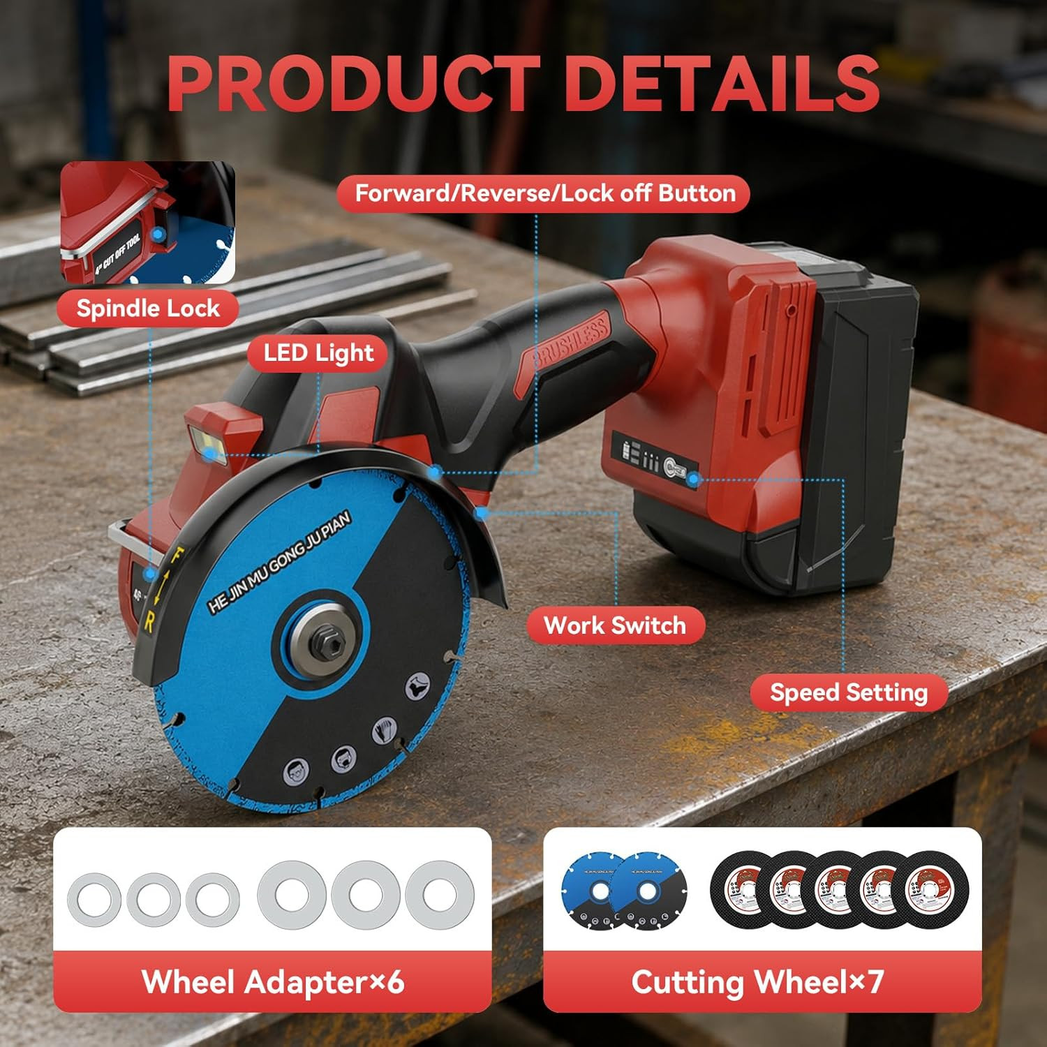 Cordless Cut off Tool Compatible with Milwaukee 18V Battery (Tool Only), 4 Inch