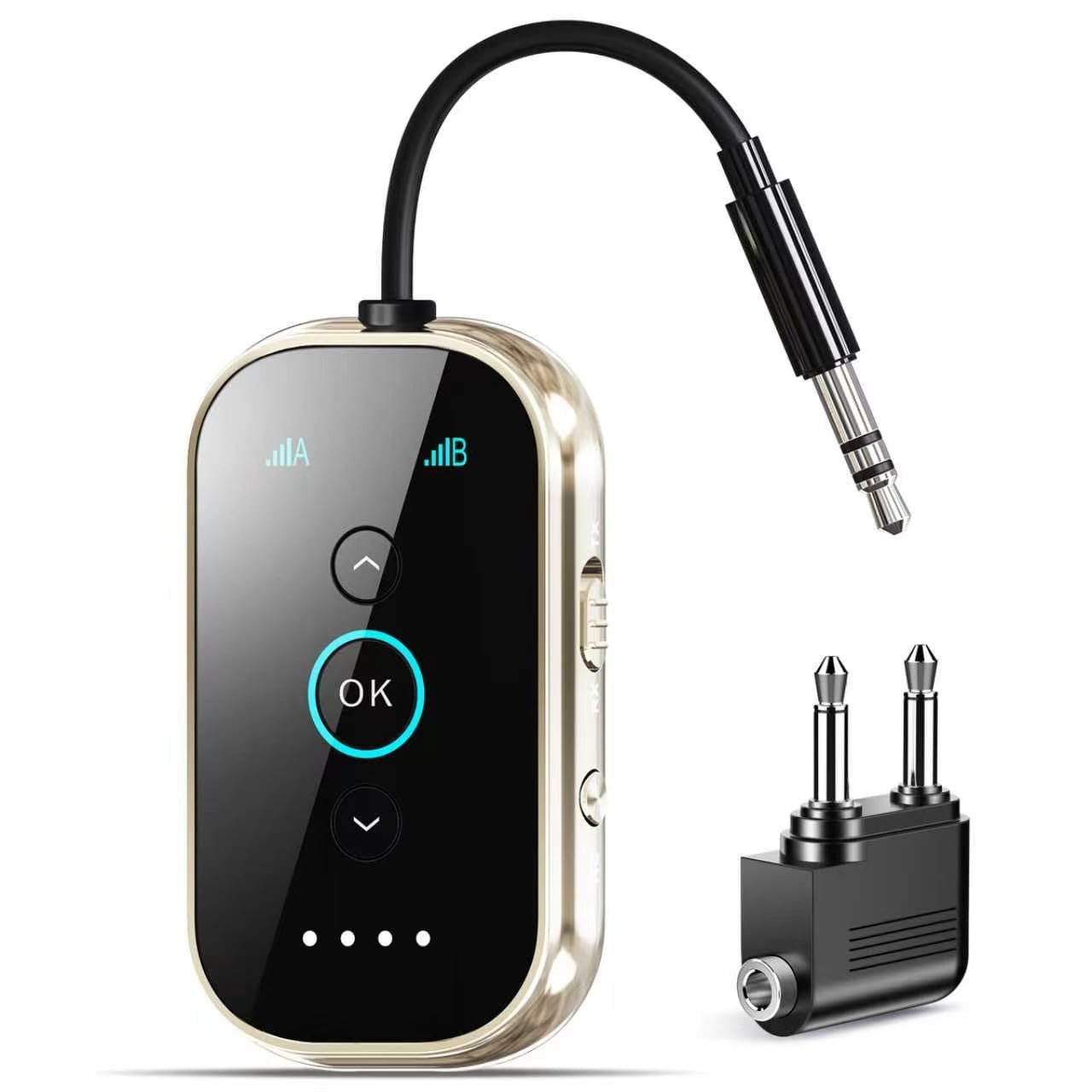 Ultra Bluetooth 5.4 Transmitter Receiver - CNC Aluminum & Ceramic Glass | Dua...