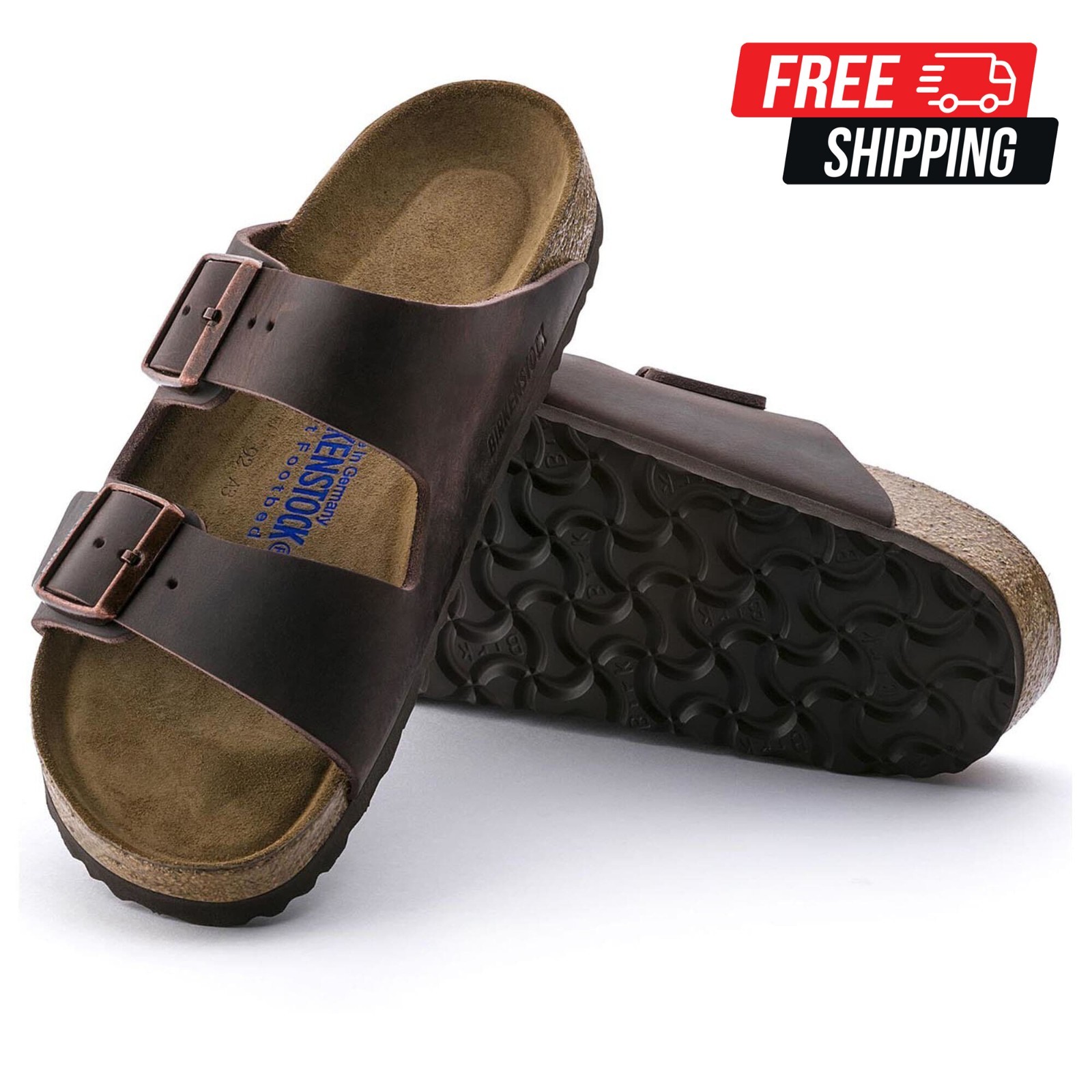 Birkenstock Arizona Soft Footbed Oiled Leather Sandals Habana Brand New