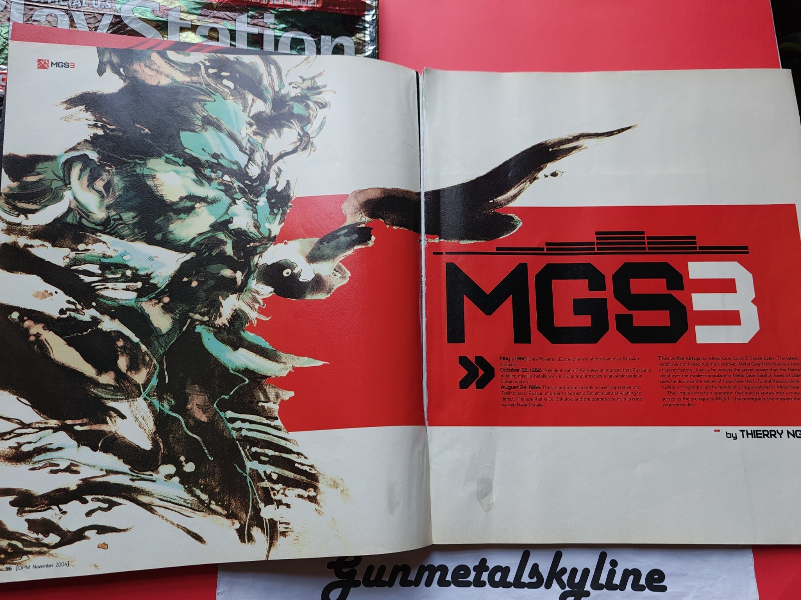 Official PlayStation Magazine Metal Gear Solid 3 Snake Eater + foil slip MGS