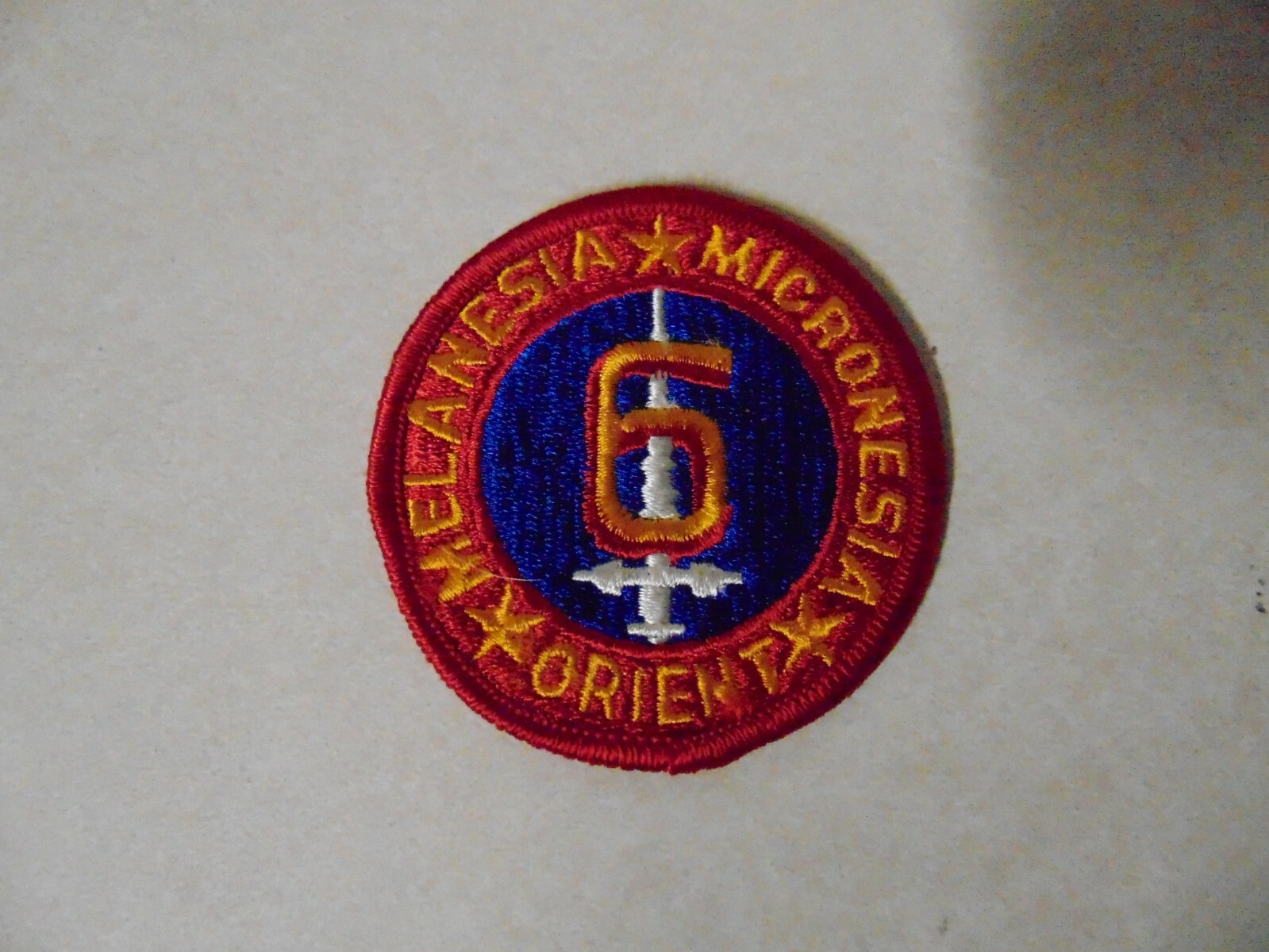 MILITARY PATCH OLDER MELANESIA MICRONESIA ORIENT 6 SEW ON 3 INCHES ROUND