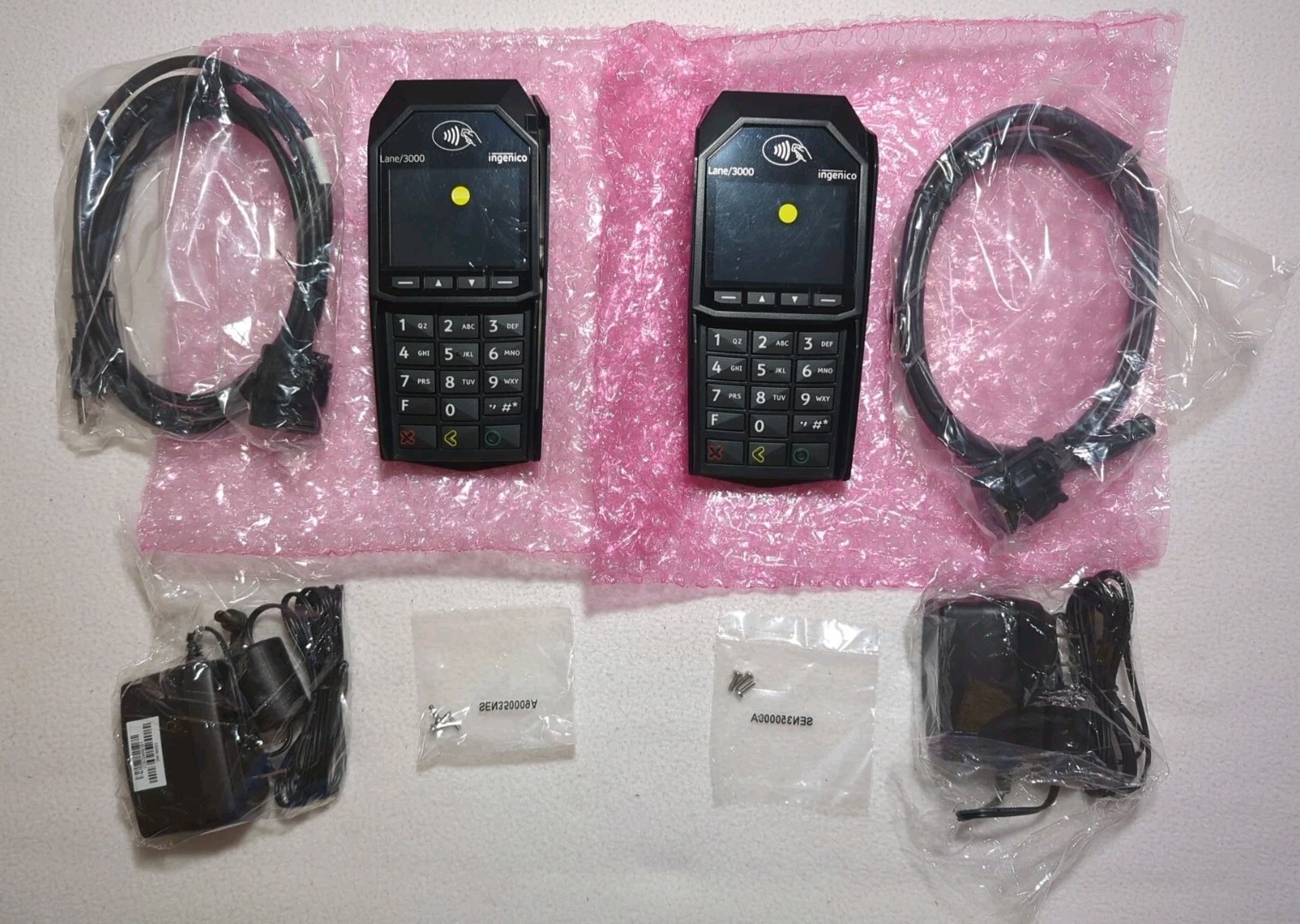 New (Qty 2) Ingenico LANE 3000 Credit / Debit Card  Pinpad Lot