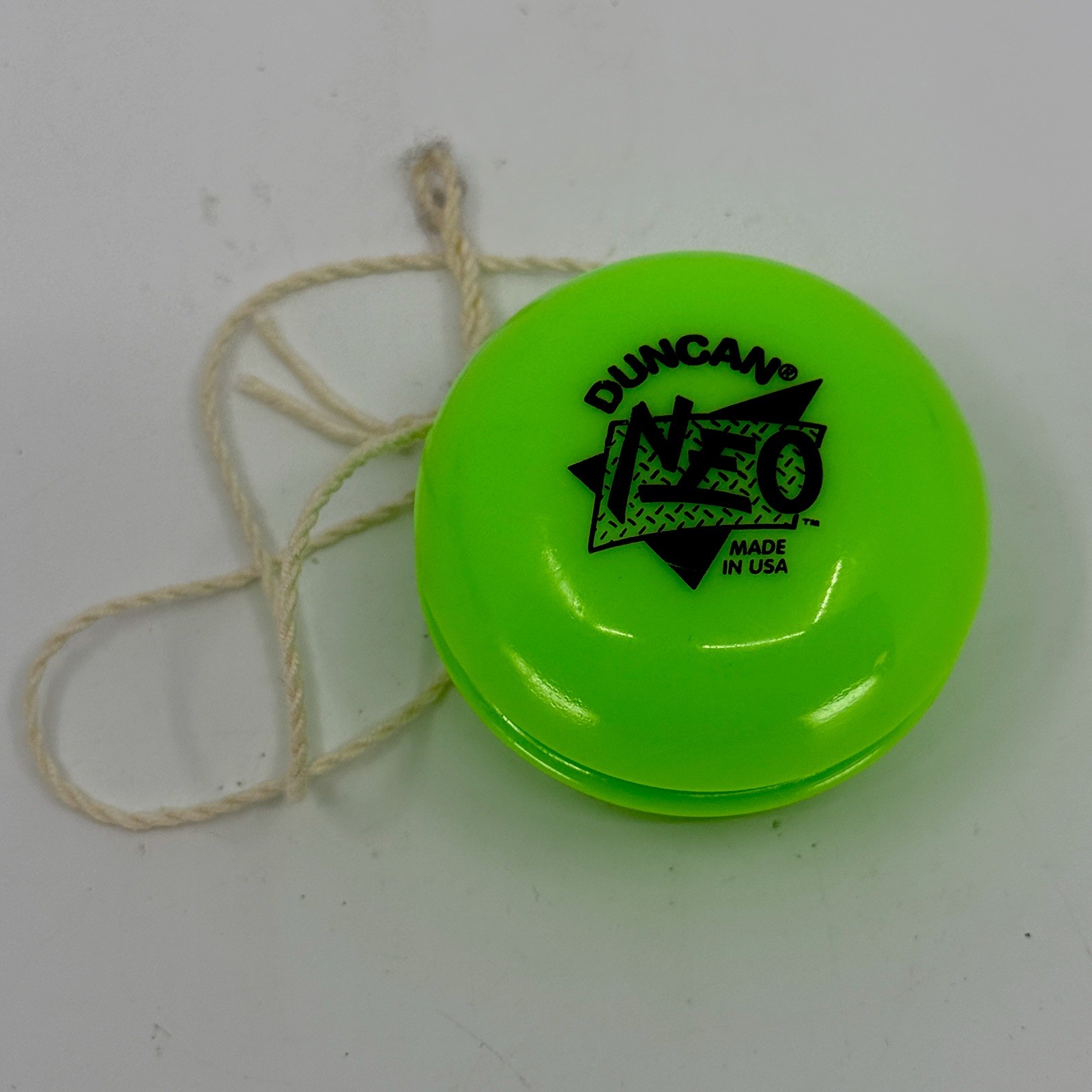 Vintage 1990s Duncan Neo Yoyo Neon Green Yo-Yo