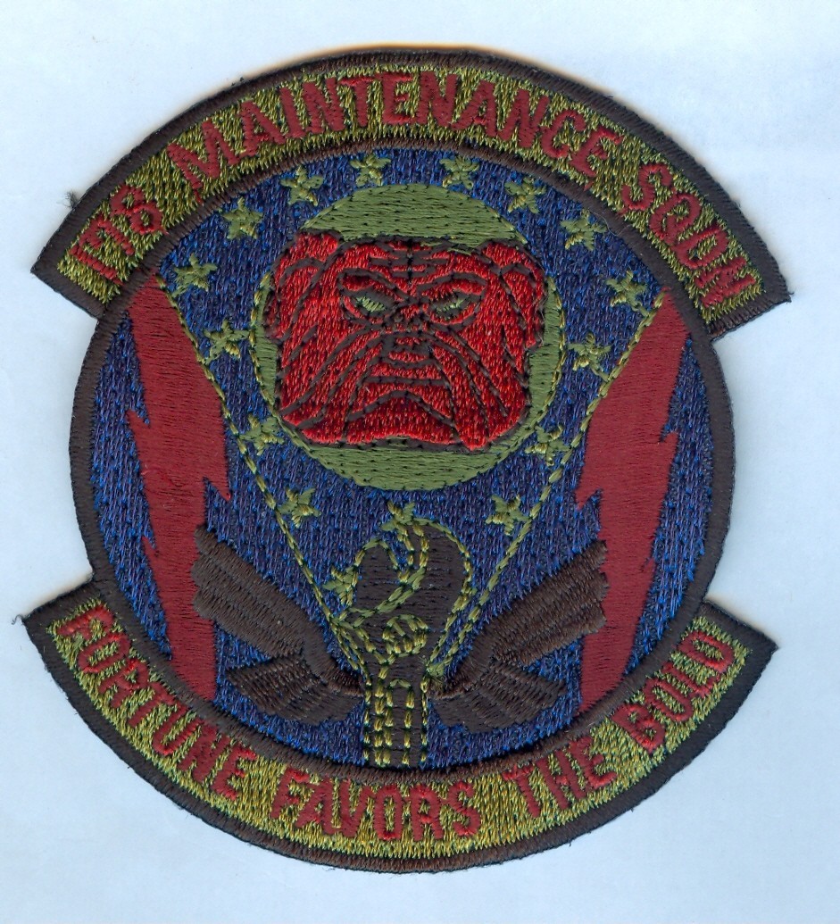 USAF / US Air Force 178th MAINTENANCE SQUADRON SUBDUED PATCH ...  X