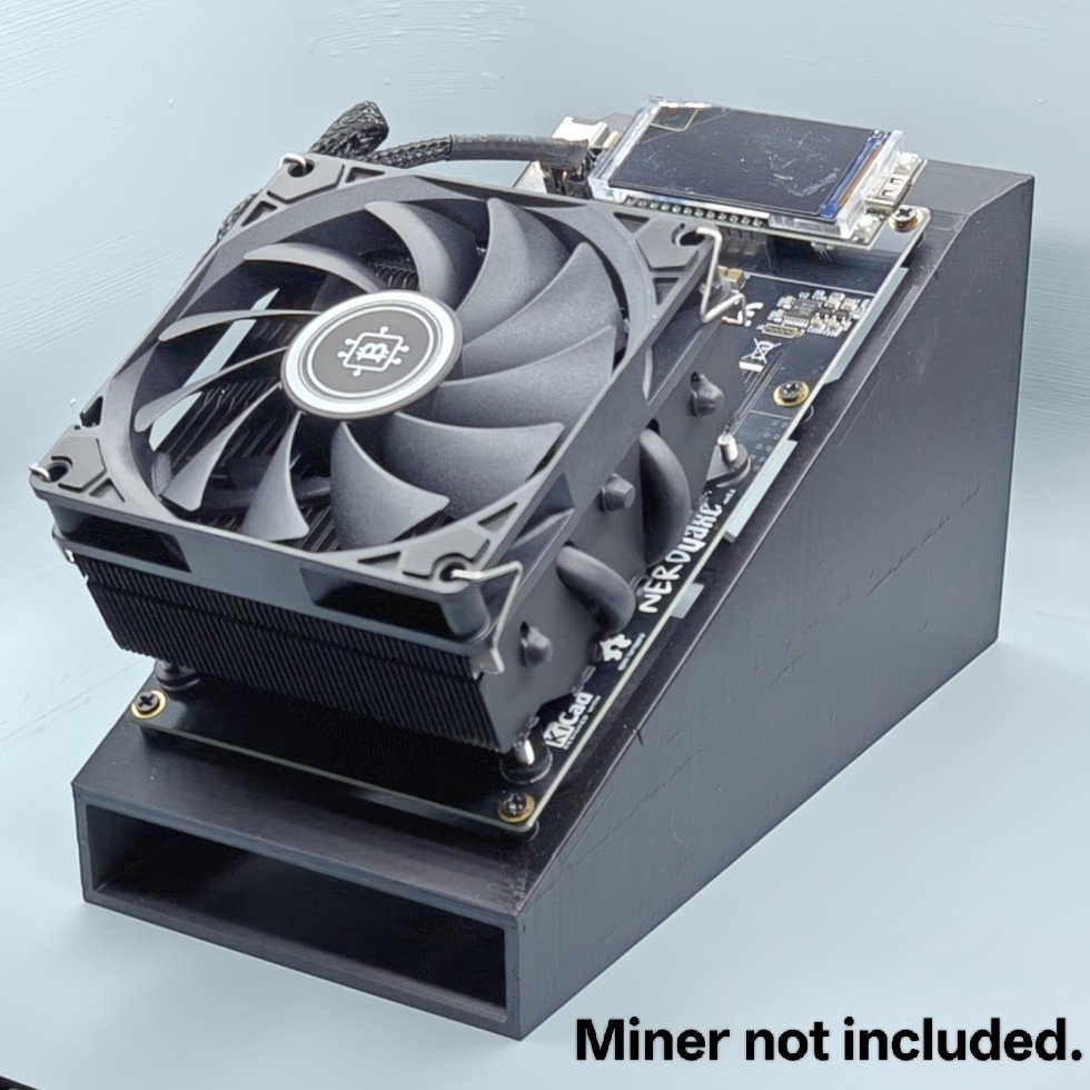NerdQAxe++ Cooling Stand with 92mm internal rear fan mount - Includes White Fan