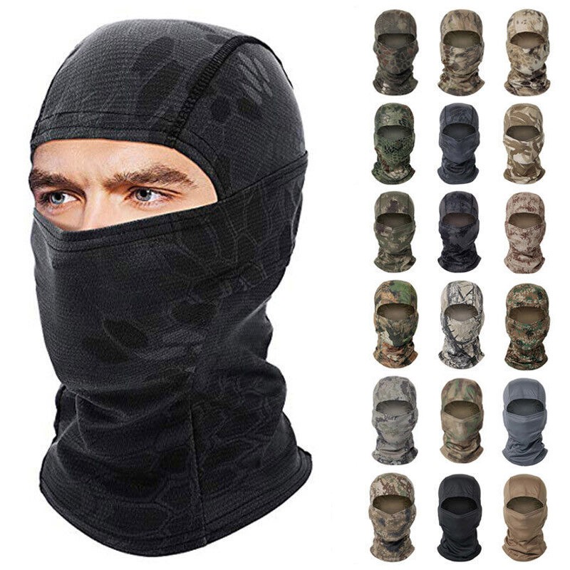 Tactical Camo Hiking Camping Balaclava Face Mask Veil Scarf Snood Hats Headwear