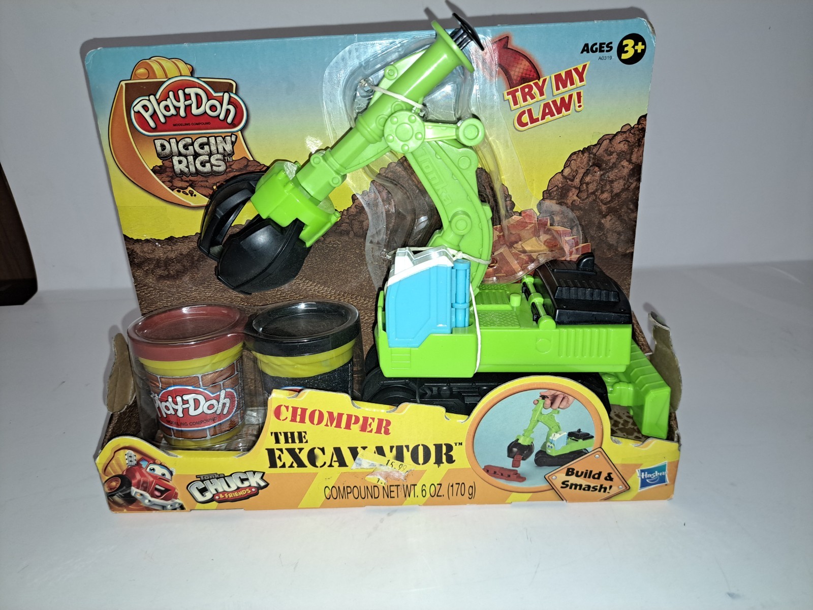 NEW Play-Doh Diggin' Rigs Tonka Chomper The Excavator Playset Chuck and Friends