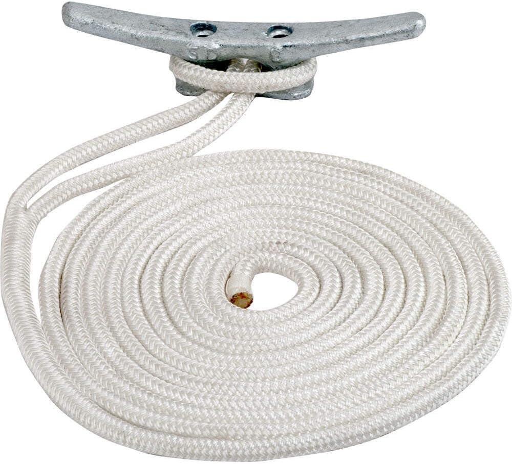 Sea-Dog Premium Dock Line, 1/2" x 20', White, 302112020WH-1