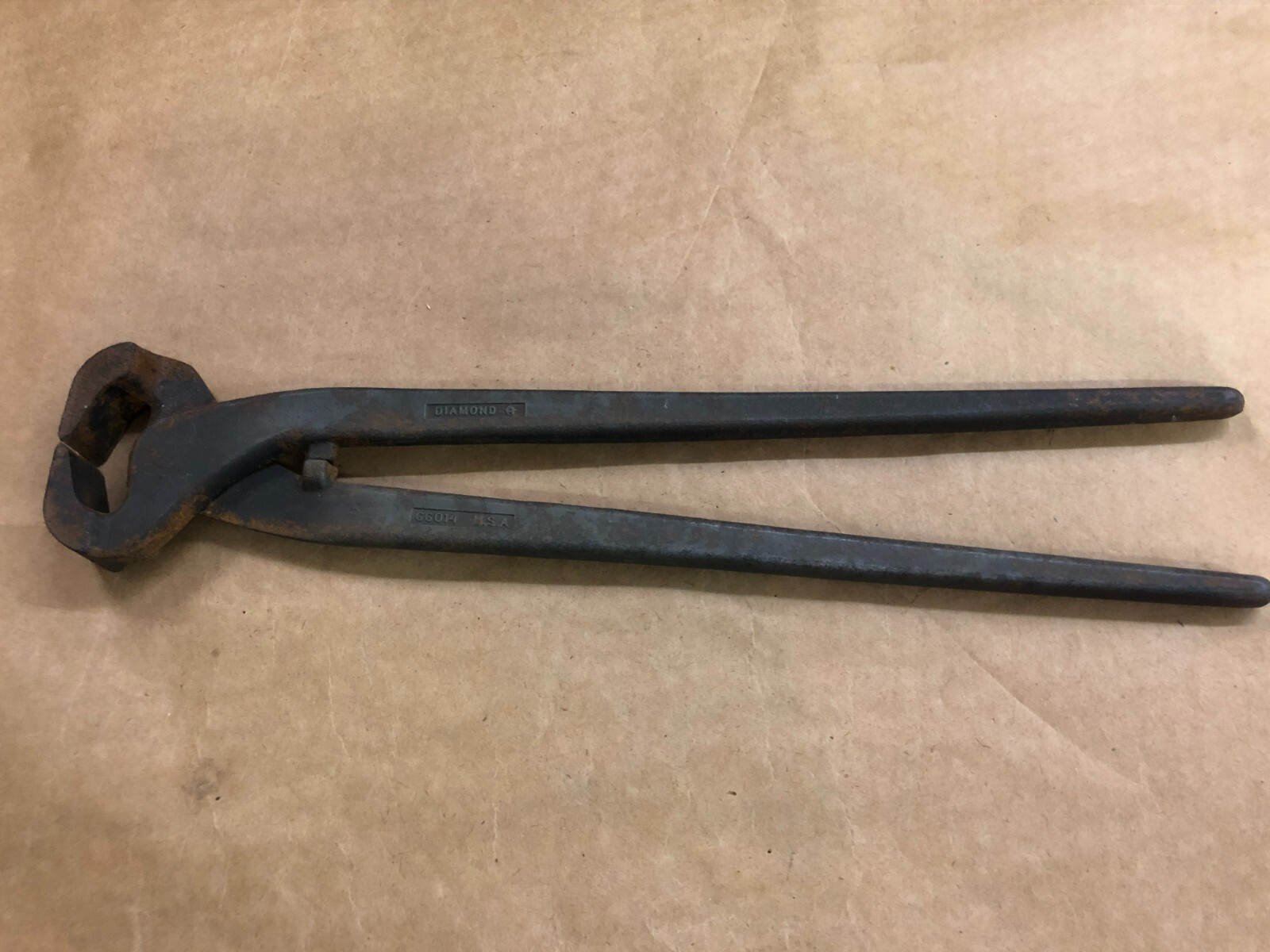 Vintage 14" Diamond Tool GG014 End Nipper Pliers Made in USA Blacksmith Farrier